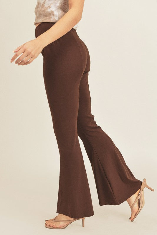Stylish High Waist Flare Pants for Women - Trendy Bootcut Yoga Pants with Stretchy Comfort - Perfect for Yoga, Workout & Casual Wear