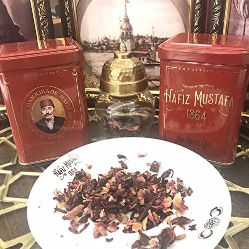 Hafiz Mustafa 1864 Istanbul Pomegranate Fruit Tea - Premium Herbal Tea Blend for Relaxation & Wellness - Perfect Gift for Birthday, Christmas, Anniversary & Tea Lovers - Enjoy Hot or Iced for Afternoon Tea, Office Break or Evening Relaxation