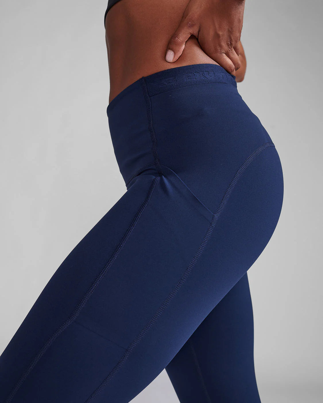Form Stash High Rise Compression 7/8 Leggings 2.0 - Midnight Black | Workout, Yoga & Running Activewear for Women