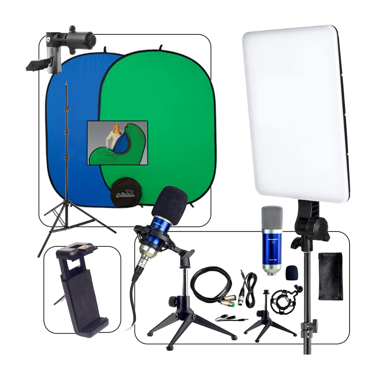 Smith-Victor ProMARK 400W Professional Lighting Kit for Home Studio, YouTube Videos & Photography - Perfect for Content Creators, Vloggers & Remote Work Setup