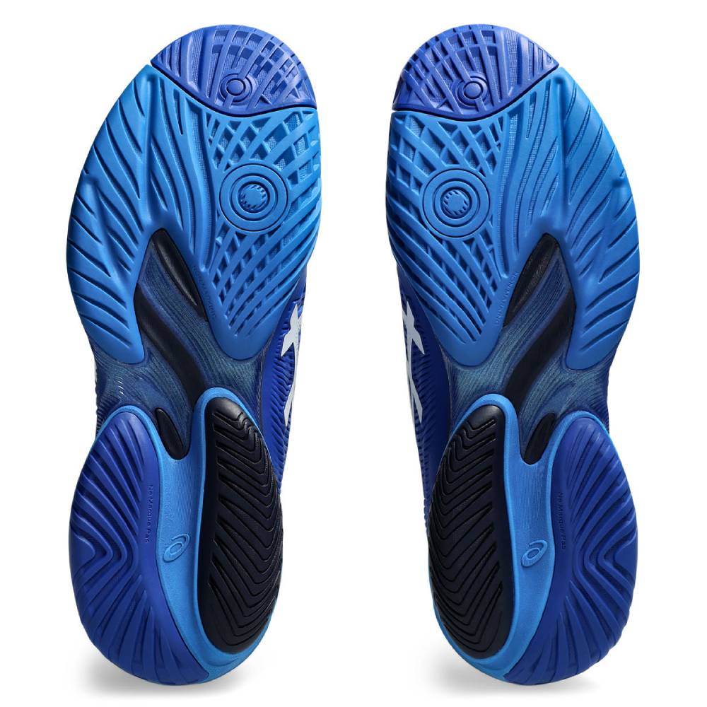 ASICS Court FF 3 Novak Men's Tennis Shoes - Lightweight Performance Sneakers for Hard Court (Tuna Blue/Pure Silver) | Ideal for Competitive Matches & Training Sessions