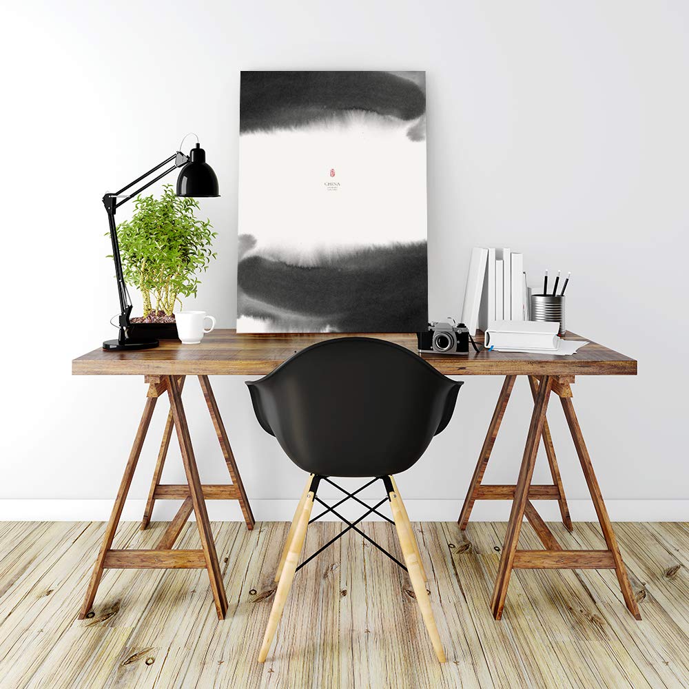 Wall26 Canvas Wall Art Ink and Wash Painting - 16x24 Inches Framed Canvas Prints for Bedroom, Living Room, Office, and Home Decor