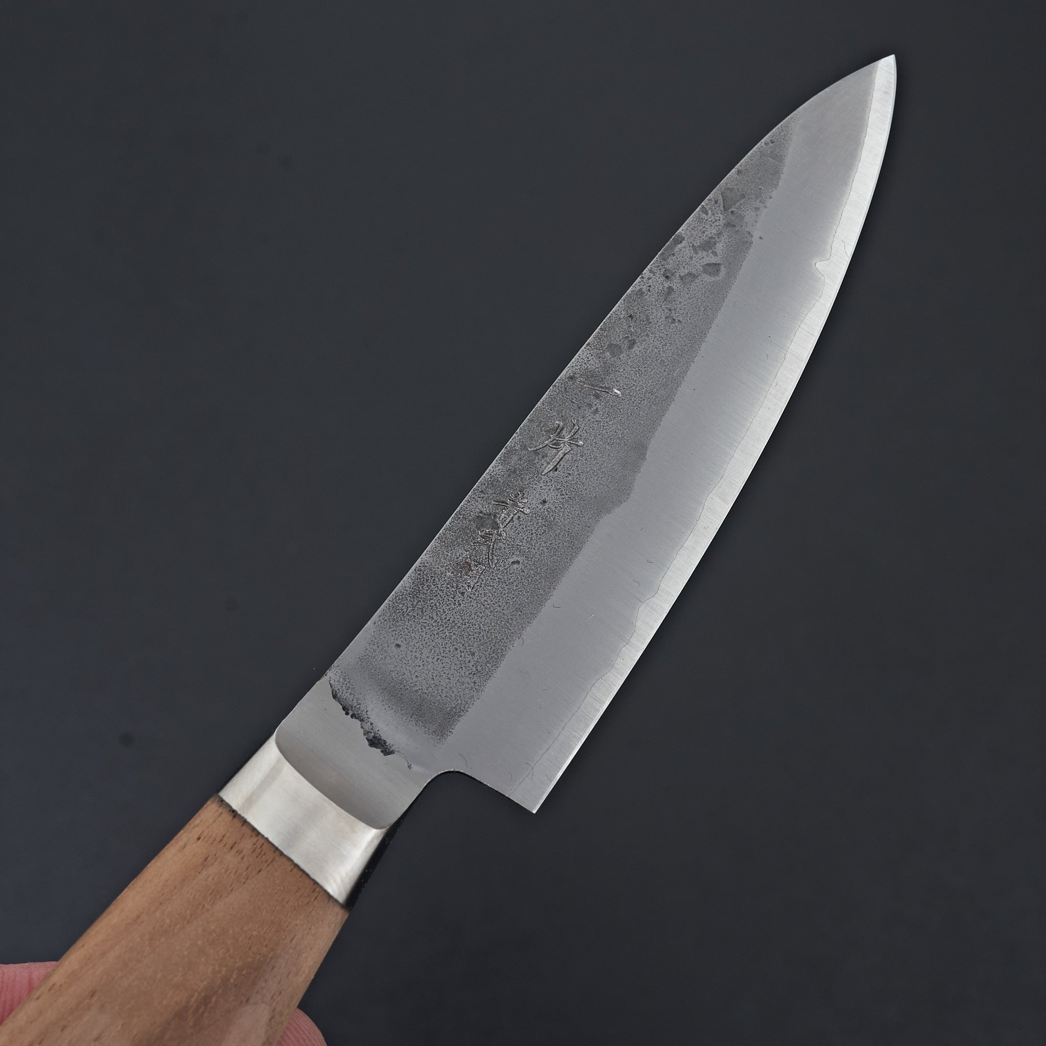 Hitohira TD Blue #2 Stainless Clad Nashiji Yo Paring Knife 90mm with Walnut Handle - Perfect for Peeling, Slicing & Precision Kitchen Tasks