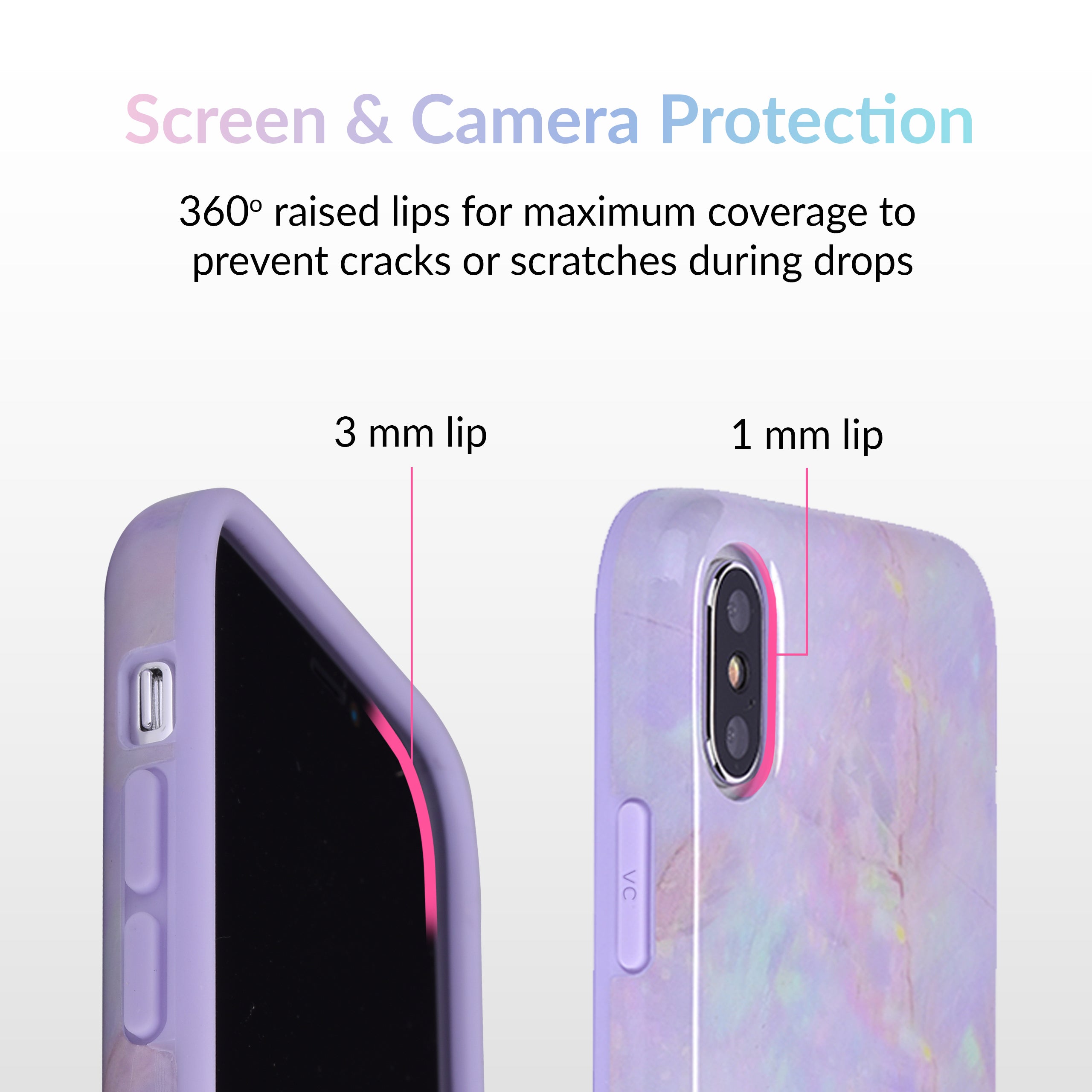 Cotton Candy Marble iPhone Case - Trendy Protective Cover for iPhone 13/14/15 - Soft Matte Finish & Shockproof Design - Perfect for Everyday Use, Travel & Gift Giving