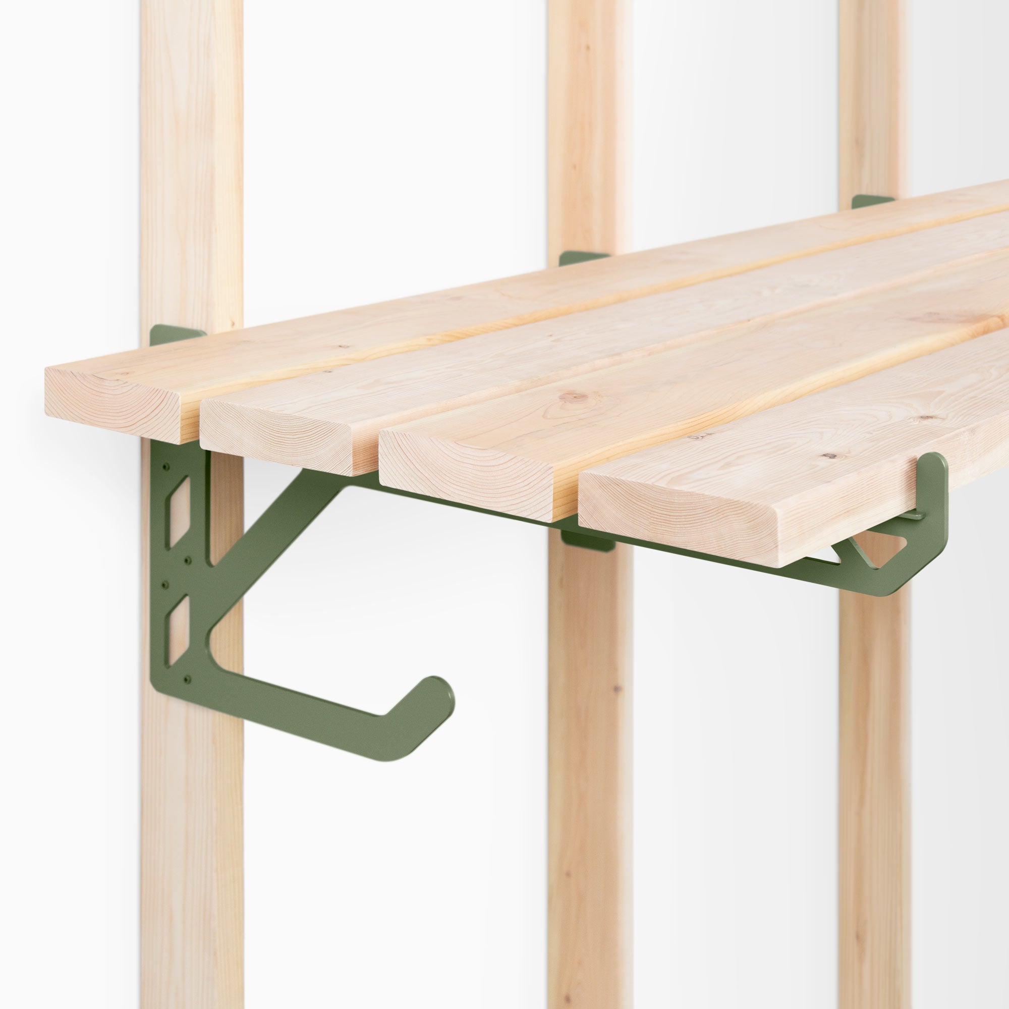 Studly 2x6 Utility Bracket - Heavy Duty Steel Construction Bracket for Shelving, Furniture & DIY Projects - Perfect for Garage Storage, Workbench Support and Home Organization
