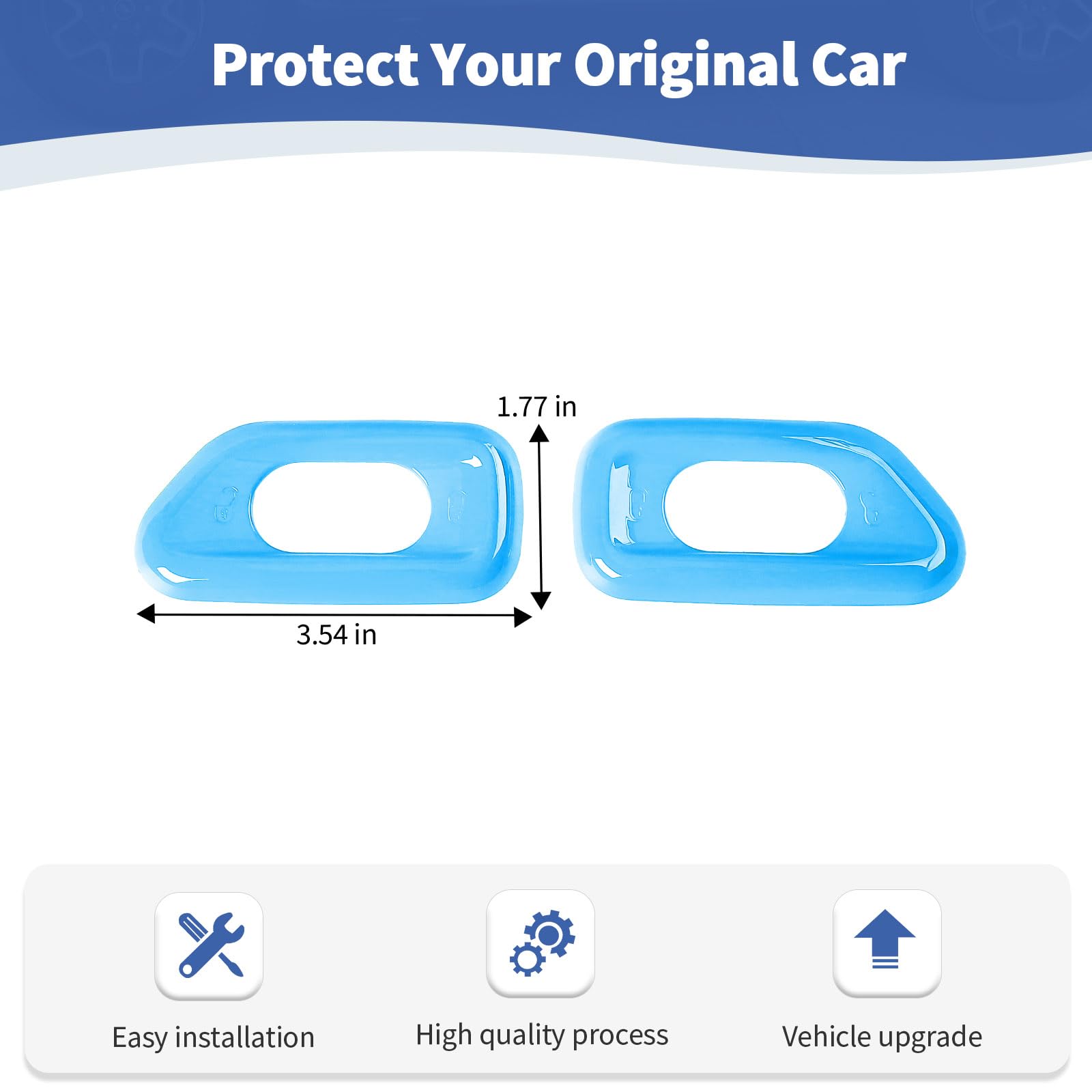 Jeep Wrangler JK JKU 2011-2017 Blue Door Lock Switch Cover Trim - Interior Accessories (2pcs) | Upgrade Your Jeep's Interior with Stylish Baby Blue Protection for Door Lock Switches | Perfect for Off-Roading & Daily Driving