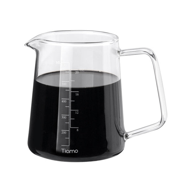 Premium Tiamo Glass Range Server - Elegant & Durable Coffee & Tea Serving Carafe for Home, Cafe & Restaurant Use