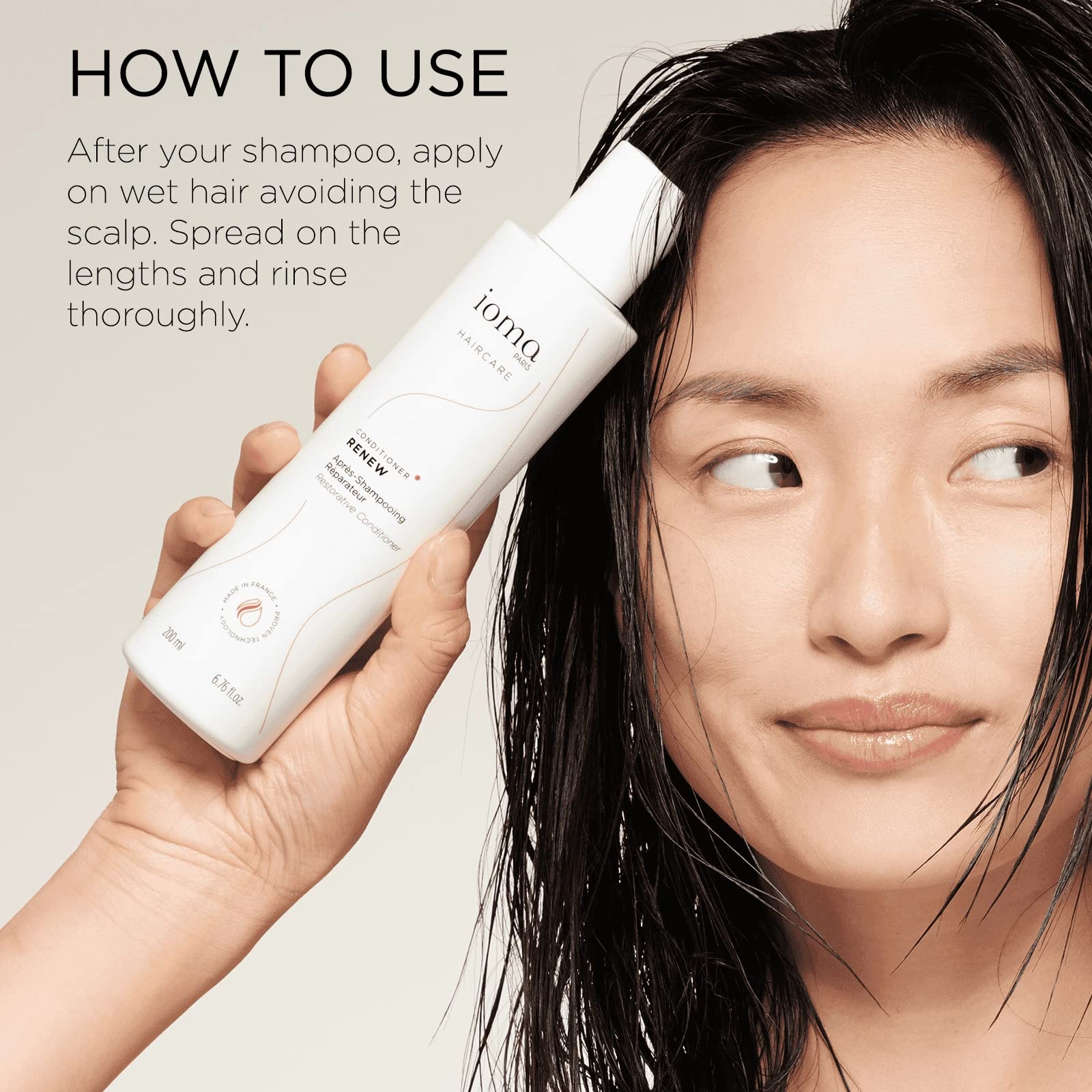 IOMA Paris RENEW Restorative Hair Conditioner - Repairs Damaged & Weak Hair, 200ml | Deep Moisturizing Treatment for Dry, Brittle Hair | Perfect for Daily Use & Salon-Quality Results at Home