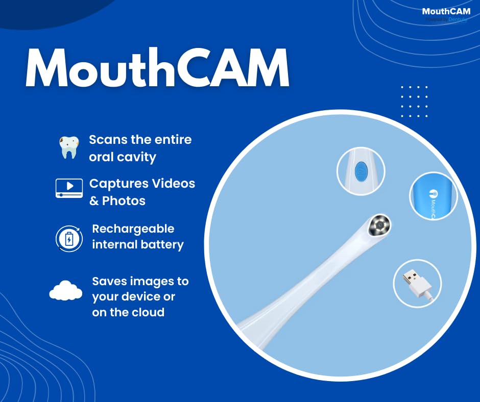 Dental Intraoral Camera for Dentists - High Resolution Oral Exam Camera for Teeth Inspection, Diagnosis & Treatment - Perfect for Dental Clinics, Orthodontics & Home Use