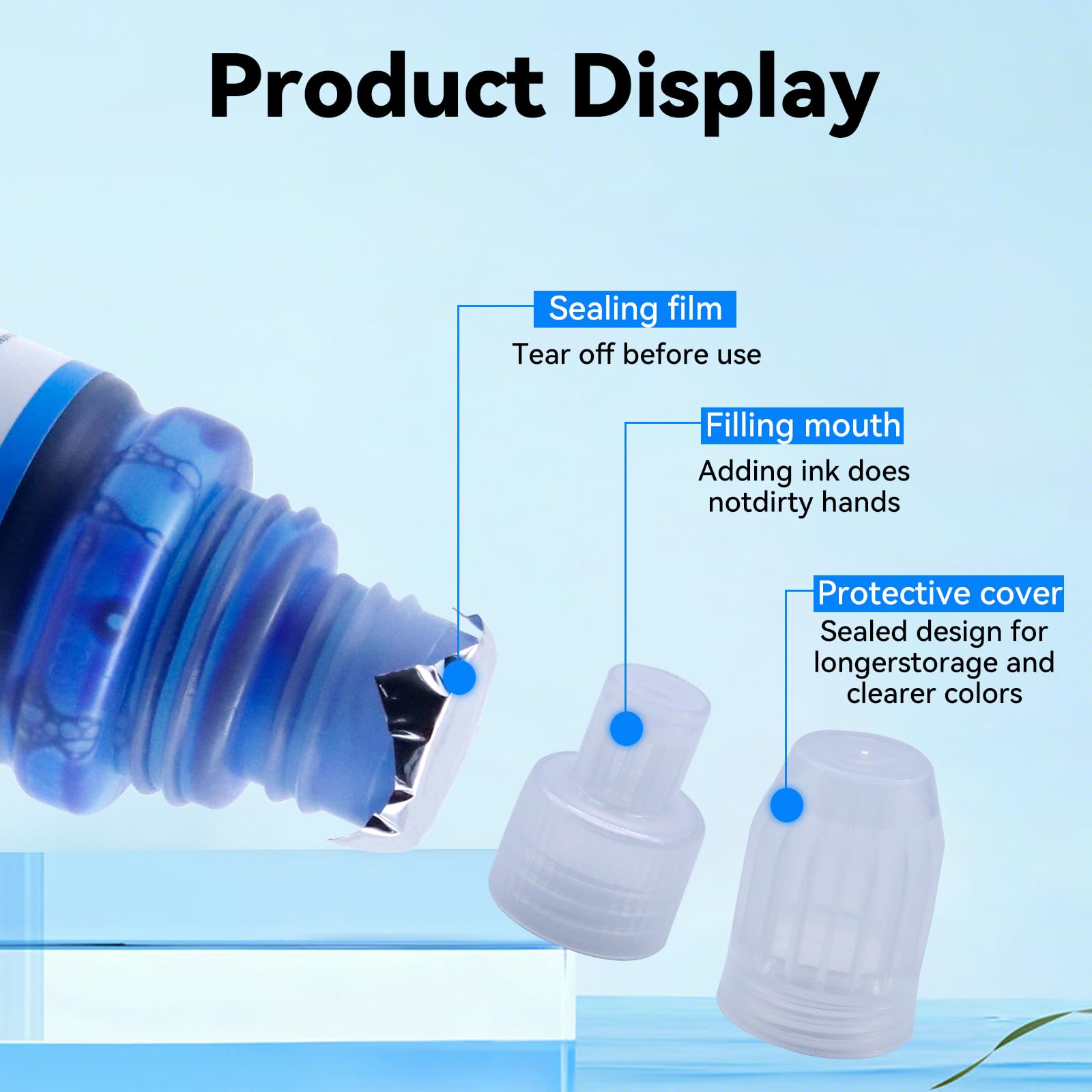 5 Pack 31 32XL Ink Bottle Refill Kit - Compatible with HP Smart Tank 5101/7301/7602/7001/6001 Plus 551/651/455/457/450 All-in-One Printers - High Yield Ink Replacement for Home & Office Printing Needs