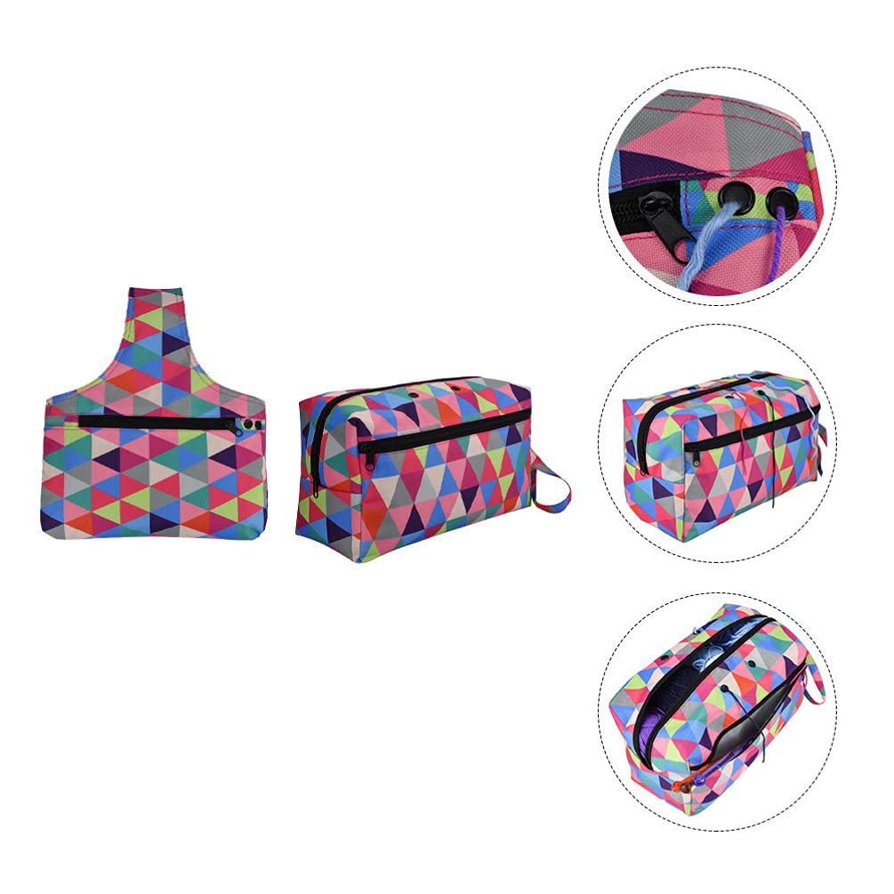 EXCEART 2-Pack Premium Wool Storage Bags - 600D Oxford Cloth Knitting Yarn Organizer Tote for Travel & Home Craft Storage - Perfect for Baby Blanket Projects & Portable Knitting Supplies