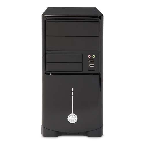 HEC 6T10LITE Mid Tower Computer Case - ATX PC Gaming Case with Tempered Glass Side Panel & RGB Lighting for Home Office and Gaming Setup