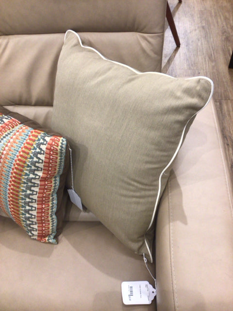 Premium Sunbrella Fabric Outdoor Pillow with Cream Color - Waterproof & UV Resistant for Patio, Poolside, and Garden Decor