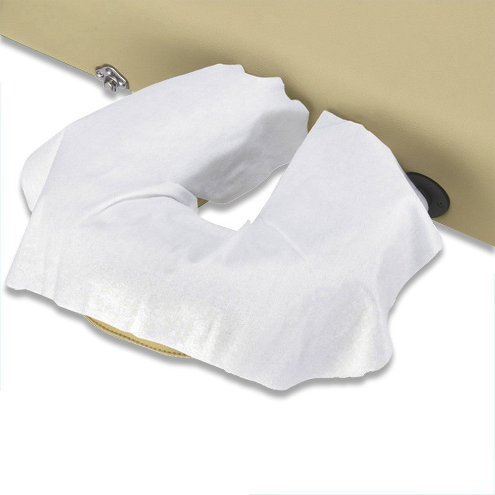 Disposable Face Pillow Covers 100 Pack - Soft & Hygienic Massage Table Accessories for Spa, Salon, and Facial Treatments