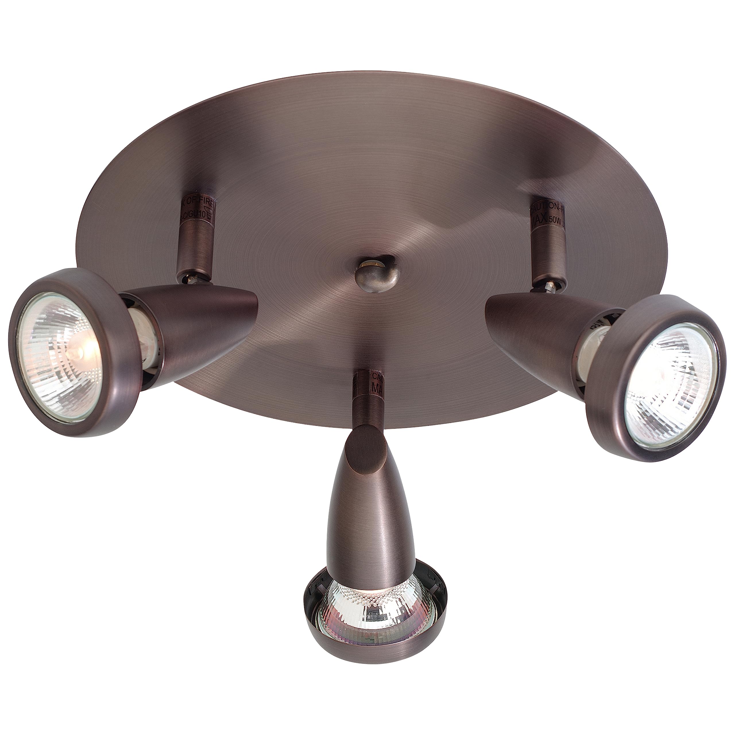 Mirage 3-Light LED Cluster Spotlight in Bronze Finish - Modern Ceiling Lighting for Living Room, Bedroom, and Hallway