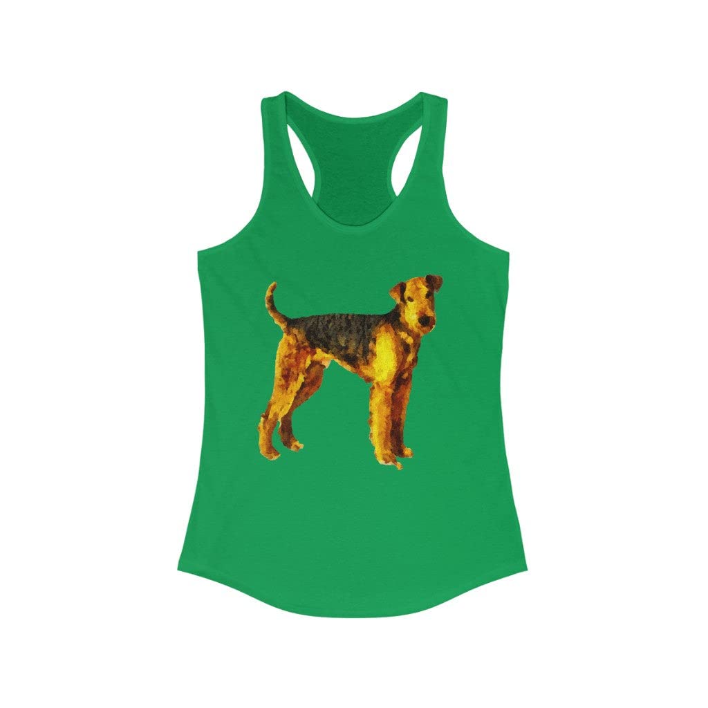 Stylish Airedale Terrier 'Lucy' Women's Racerback Tank Top by Doggylips™ - Perfect for Dog Lovers, Summer Outfits & Casual Wear