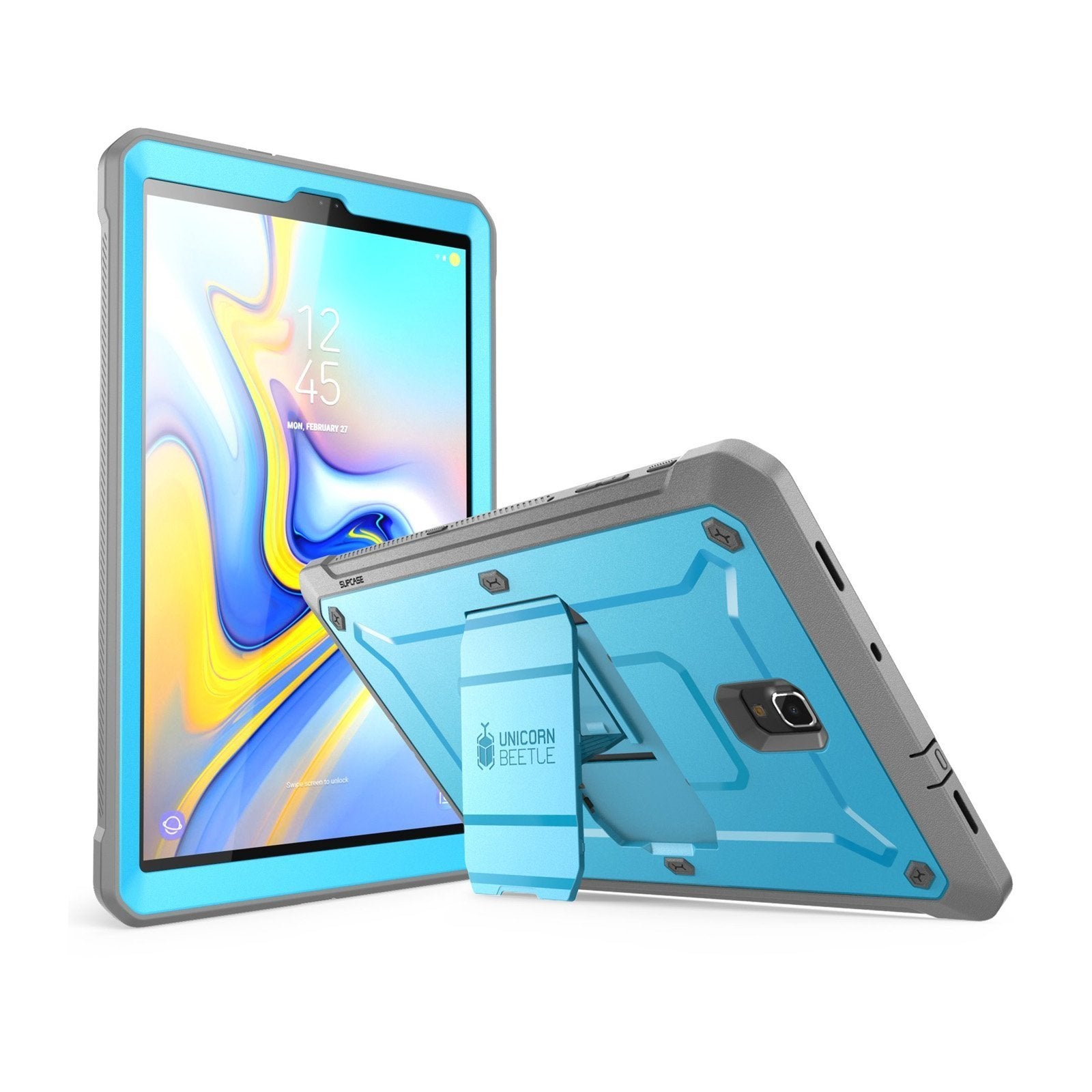 Samsung Galaxy Tab A 10.5 Inch (2018) Tablet Case - Unicorn Beetle Pro Series Rugged Protective Cover with Full Body Protection in Blue - Perfect for Outdoor, Construction & Travel Use