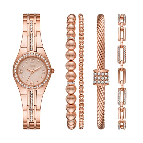 Rose Gold Watch & Bracelet Gift Set