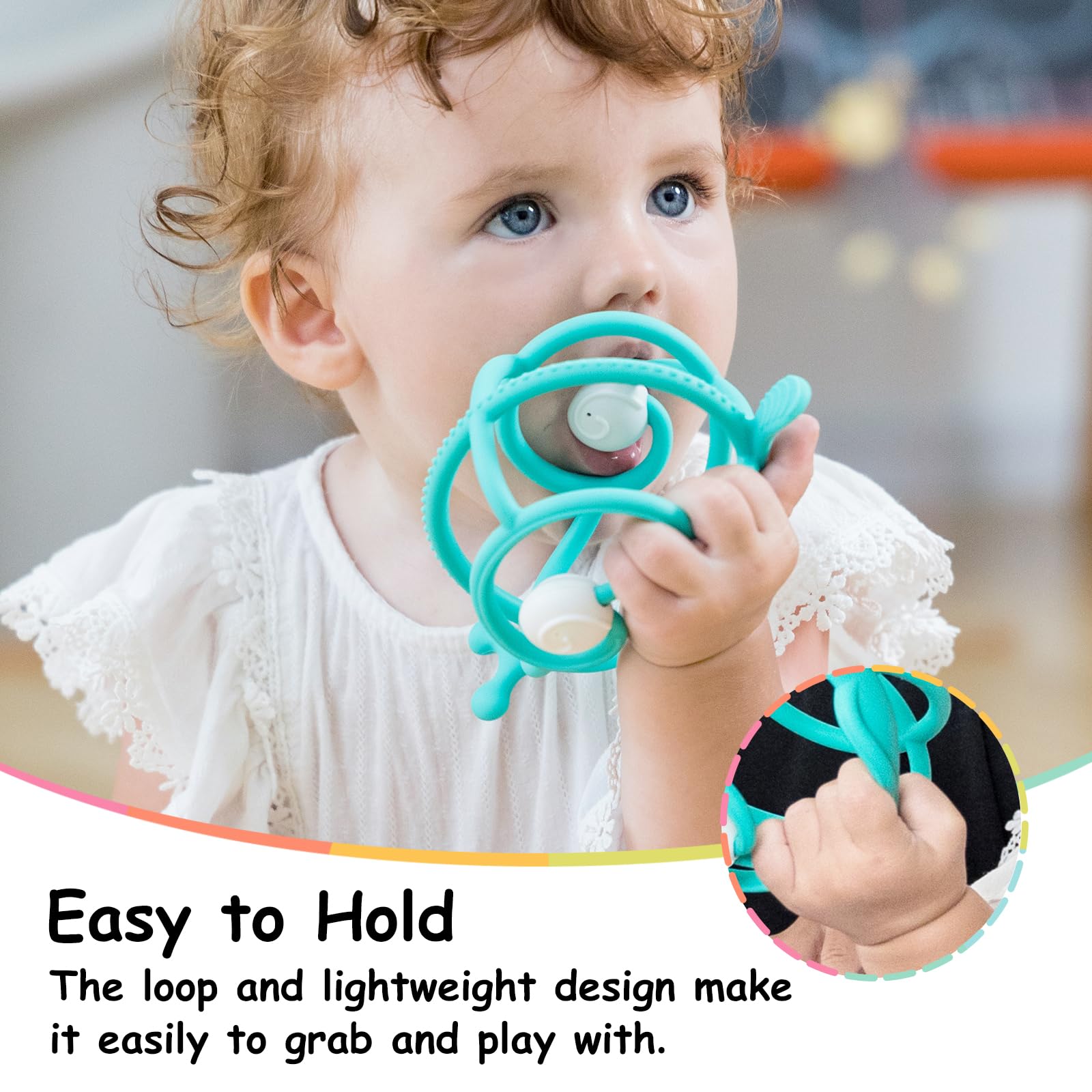 Mombella Snail Baby Teether & Rattle Toy - Soft Silicone Teething Toys for Infants 3-18 Months | BPA Free Chew Toy for Soothing Sore Gums | Perfect for Newborn Sensory Development & On-the-Go Parenting