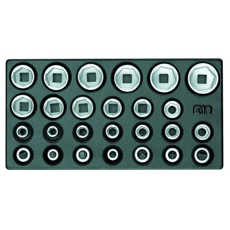 Gedore 1733109 1/2 Inch Drive Socket Set - 1/3 ES Tool Module | Professional Automotive & DIY Repair Tool Kit for Mechanics