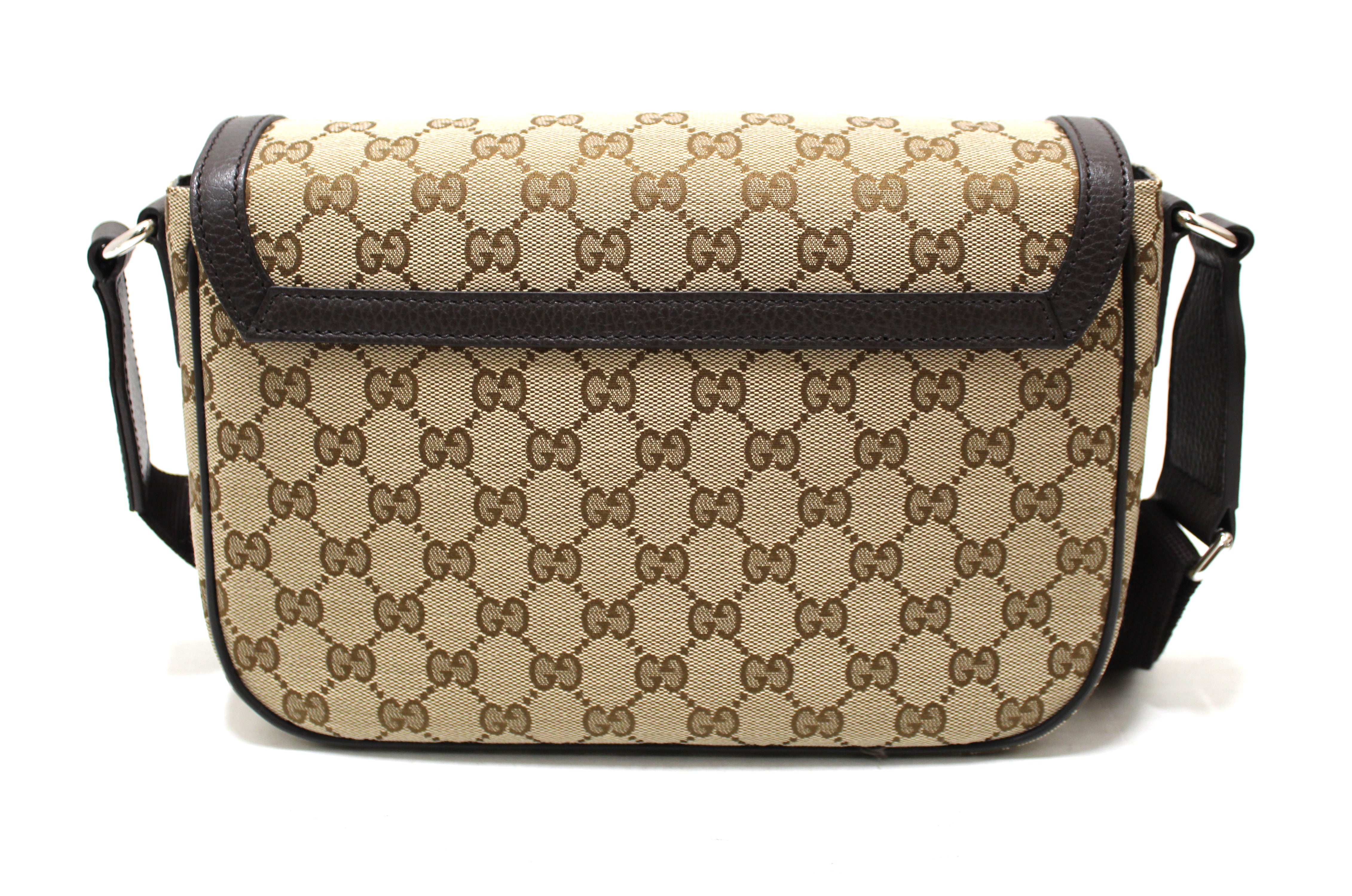Authentic Gucci GG Medium Canvas Messenger Bag in Brown - Model 449172 | Luxury Crossbody Bag for Women, Perfect for Work, Travel & Everyday Use