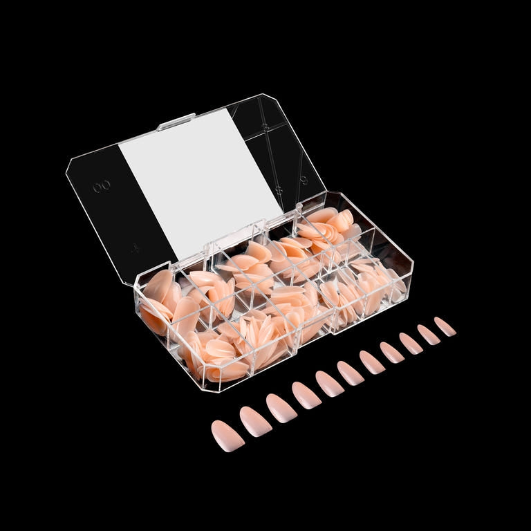 Apres Gel X Neutrals Chloe Natural Nail Tips 150pc - Medium Round Shape for Soft & Natural Look | Perfect for DIY Manicures, Salon Nails & Special Occasions