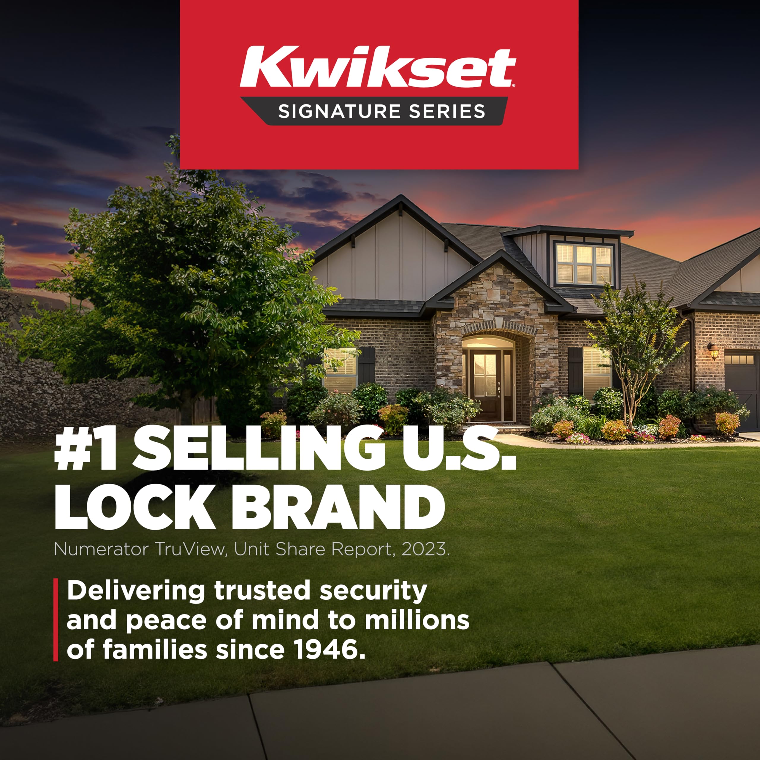 Kwikset Halifax Matte Black Interior Privacy Door Handle with Reversible Keyless Push Button Lock - Microban Protected Square Rose Lever for Bathroom, Bedroom & Closet Doors - Perfect for Home Security & Privacy Needs