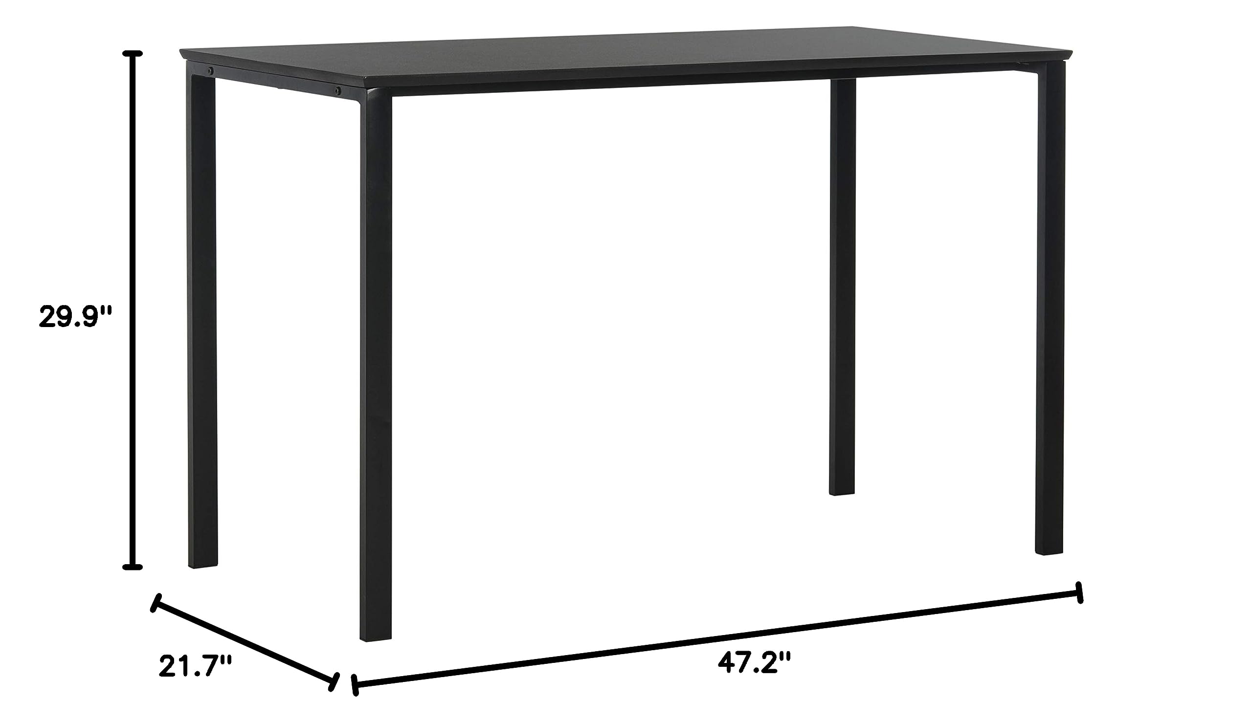 Safavieh Home Collection Dalit Black 47-inch Modern Writing Desk for Home Office, Study & Workspace - Stylish & Functional Workstation