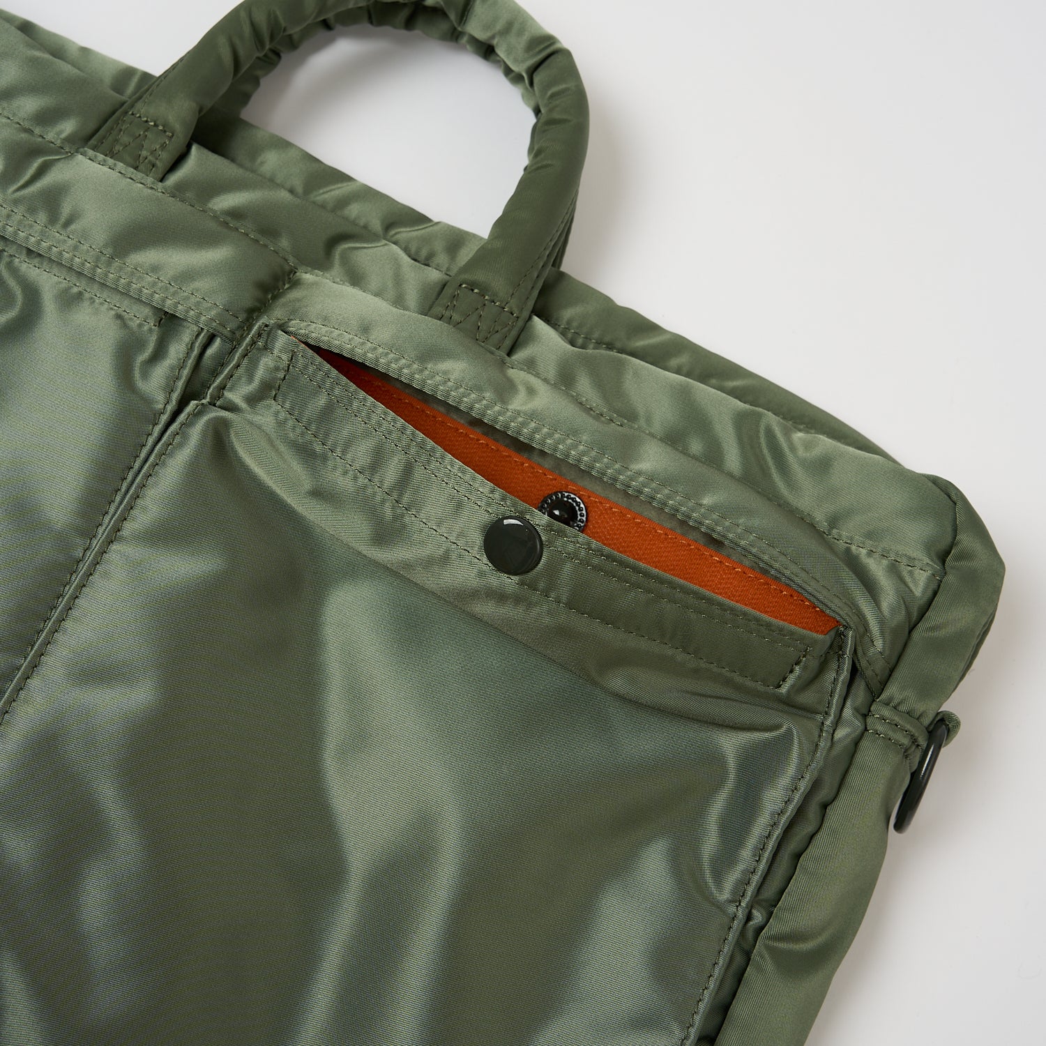 Porter Yoshida & Co. Tanker 2-Way Briefcase - Premium Sage Green Leather Business Bag for Men & Women | Perfect for Office, Travel & Daily Commute