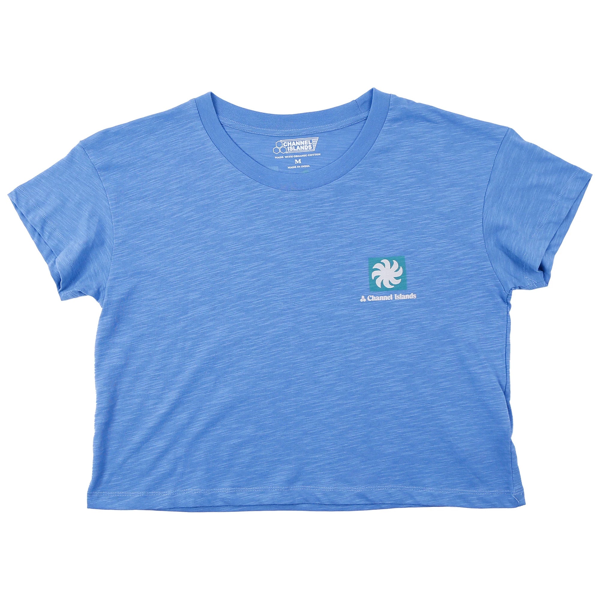 Channel Islands Flowers Crop Women's Short Sleeve T-Shirt - Soft Cotton Summer Top for Beach, Music Festivals & Casual Outings