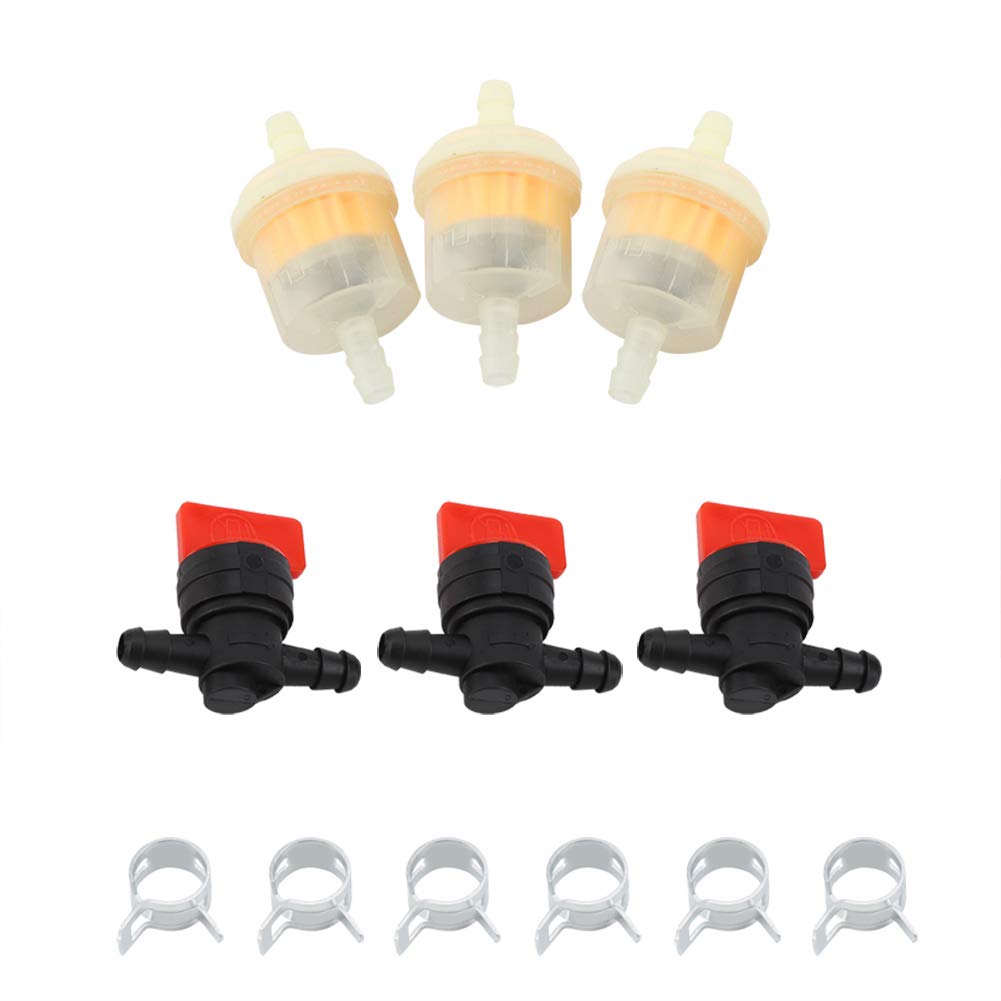 Fuel Gas Tank Shut Off Valve with Filter for Lawnmower & Brush Cutter - Garden & Agricultural Use