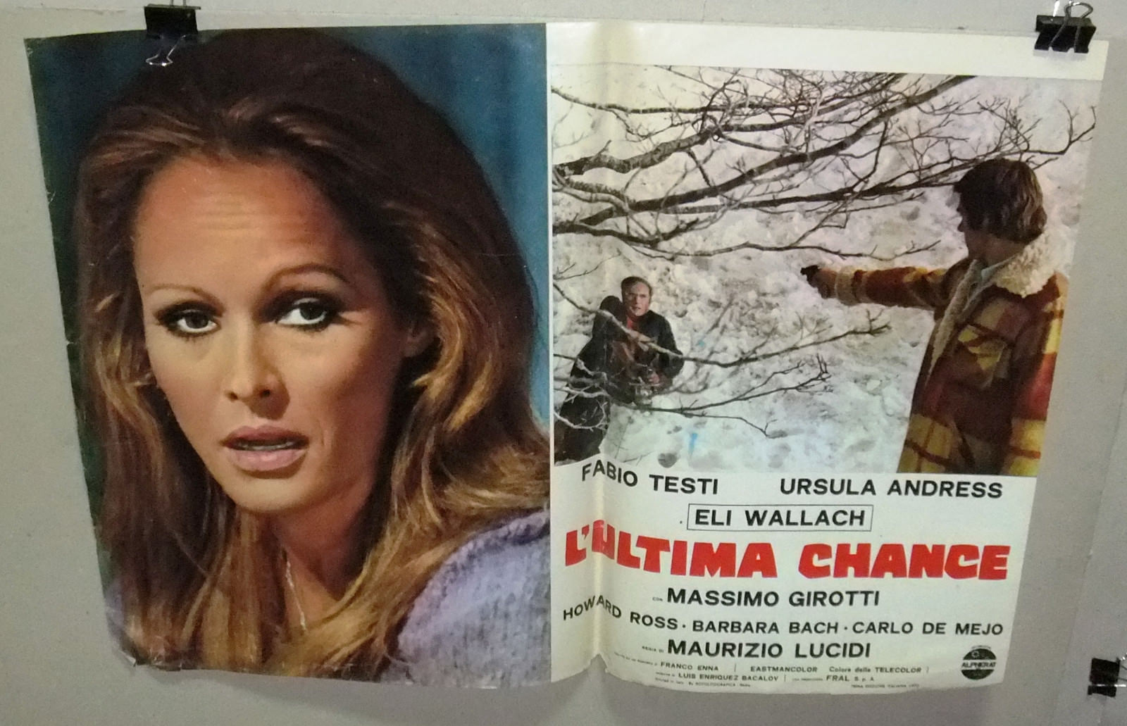 Vintage 1970s Italian Movie Lobby Cards - Set of 10 Collectible Cinema Memorabilia from L'Ultima Chance (F. Testi) - Perfect for Film Buffs, Home Theater Decor & Classic Cinema Collections