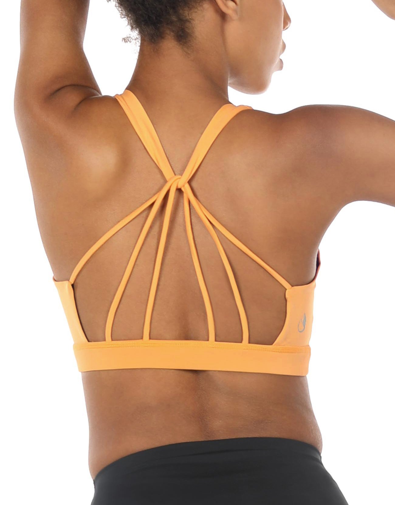Icyzone Women's Medium Impact Padded Strappy Sports Bra - Workout, Running, Yoga & Gym Exercise Support