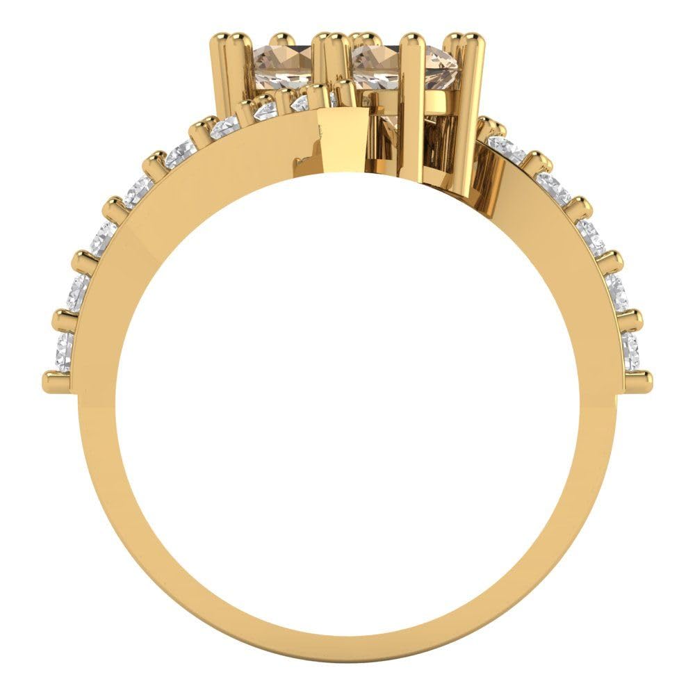 1.98ct Round Moissanite Engagement Ring in 14k Gold for Bridal & Anniversary