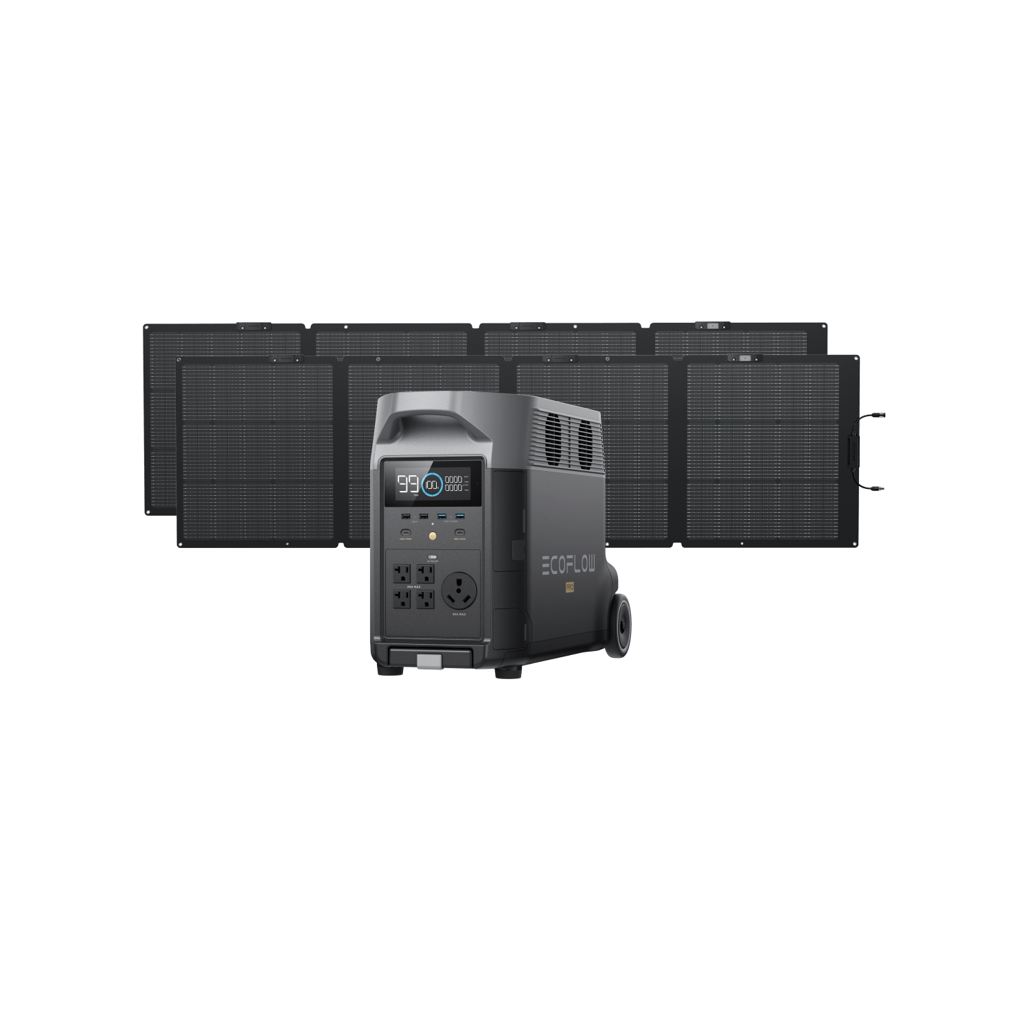 EcoFlow DELTA Pro Solar Generator (PV220W) - Portable Power Station for Camping, Emergencies & Off-Grid Living