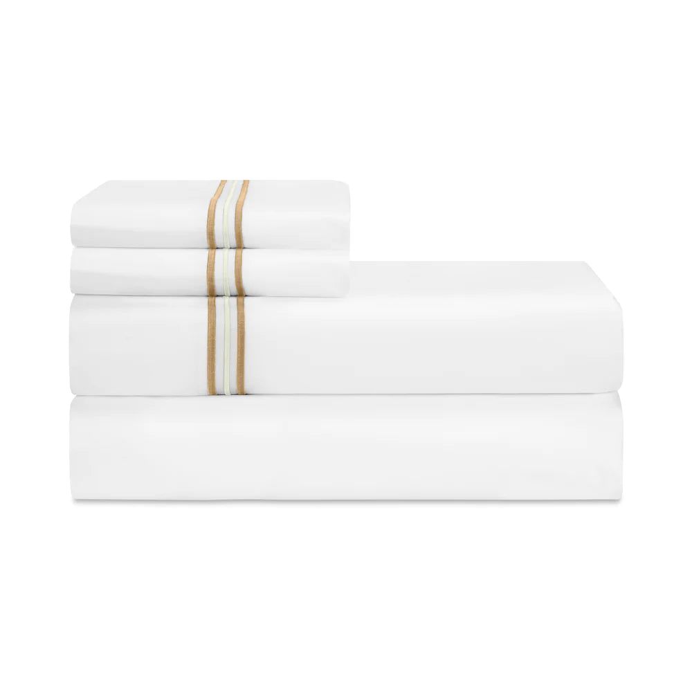 Delancey 3-Piece Sheet Set - Soft & Breathable 100% Cotton Bed Sheets - Queen Size, Fits Mattress Up to 16