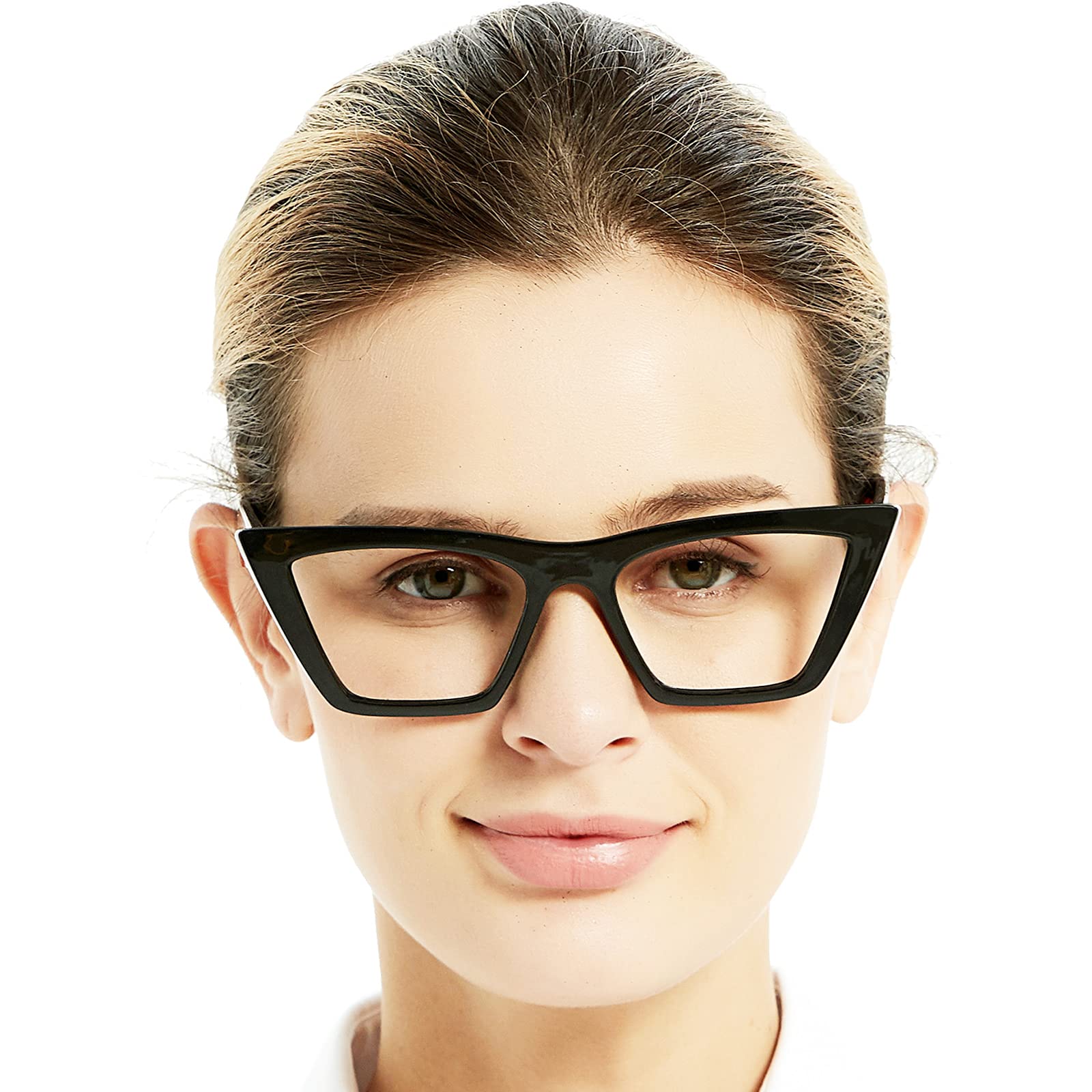 OCCI CHIARI Women's Cat Eye Reading Glasses - Wide Frame Spring Hinge Readers (+1.0 to +3.5) for Reading, Computer Work & Fashion Accessories