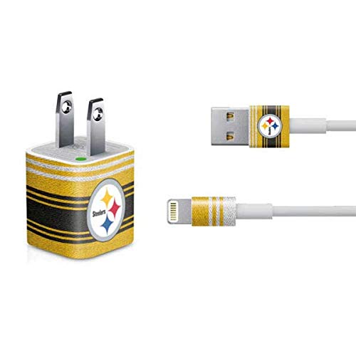 Officially Licensed NFL Pittsburgh Steelers Trailblazer Design Skin Decal for iPhone Charger (5W USB) - Perfect for Football Fans, Home & Office Decor, Gift Idea