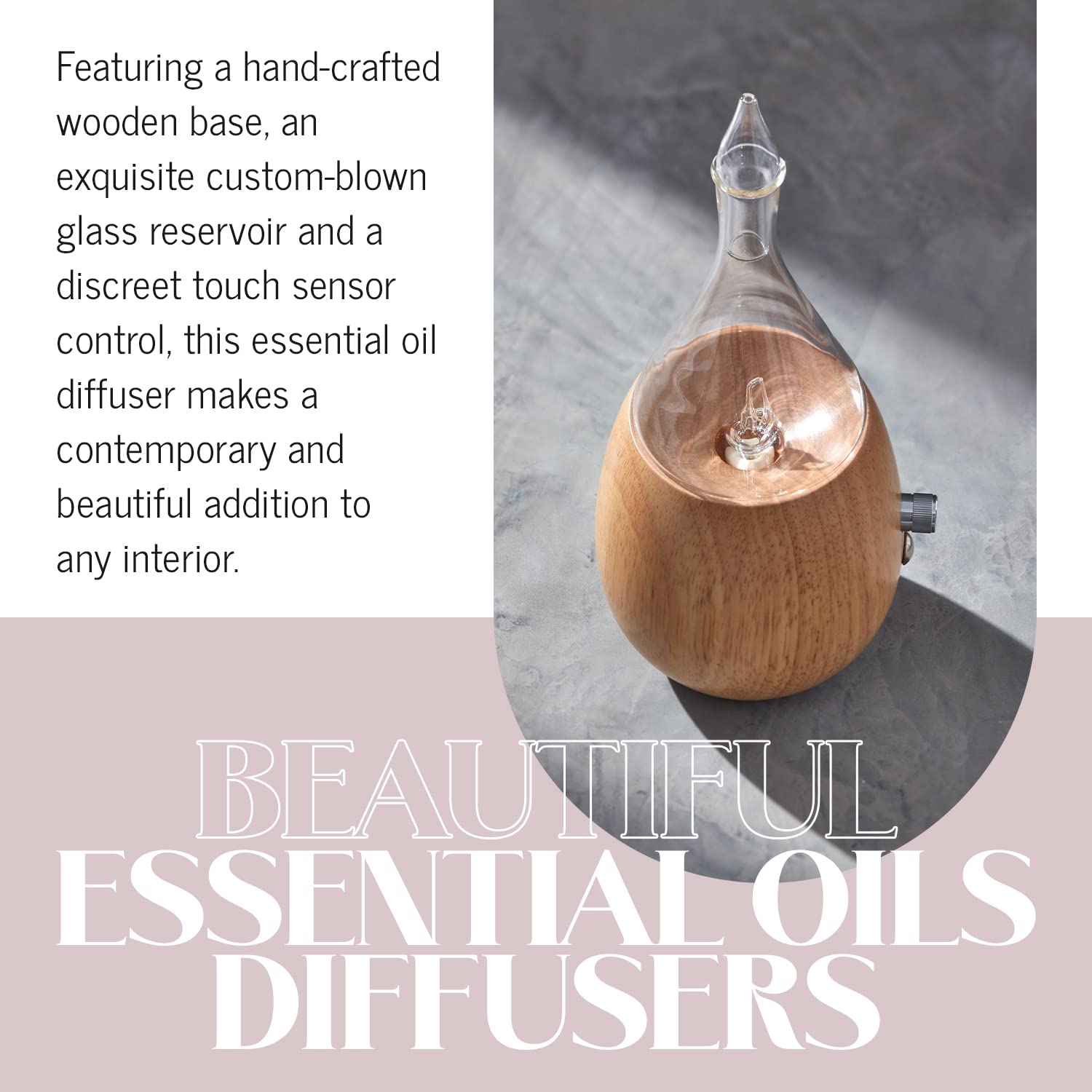 Organic Aromas Raindrop 3.0 Ultrasonic Essential Oil Diffuser - Touch Sensor, MagConnect Cord & Adapter - White Aromatherapy Humidifier for Home, Office, Yoga & Spa Relaxation