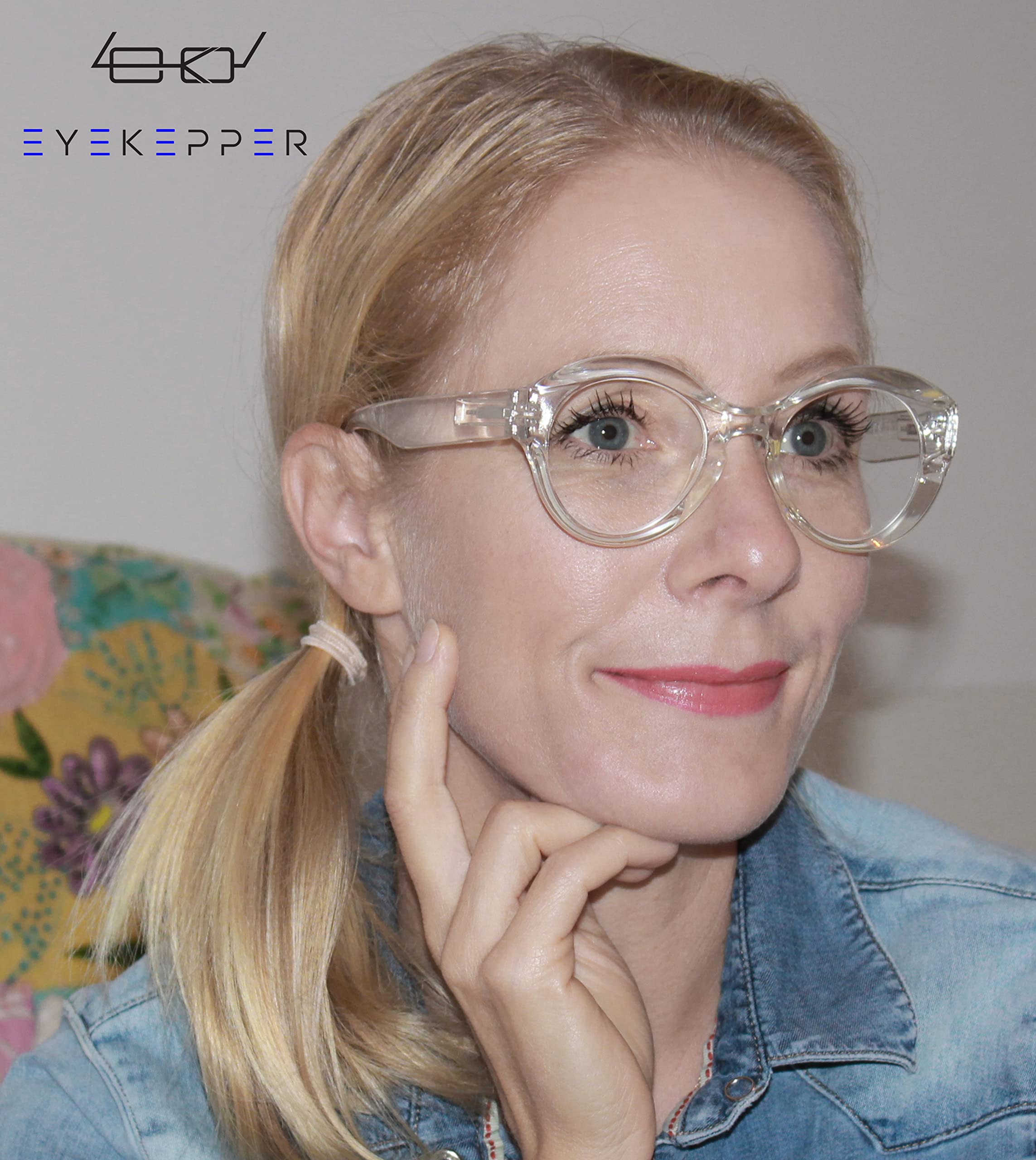 Stylish Round Reading Glasses for Women - Large Frame Lightweight Eyewear +4.00 Strength | Perfect for Reading, Computer Use & Fashion Accessories