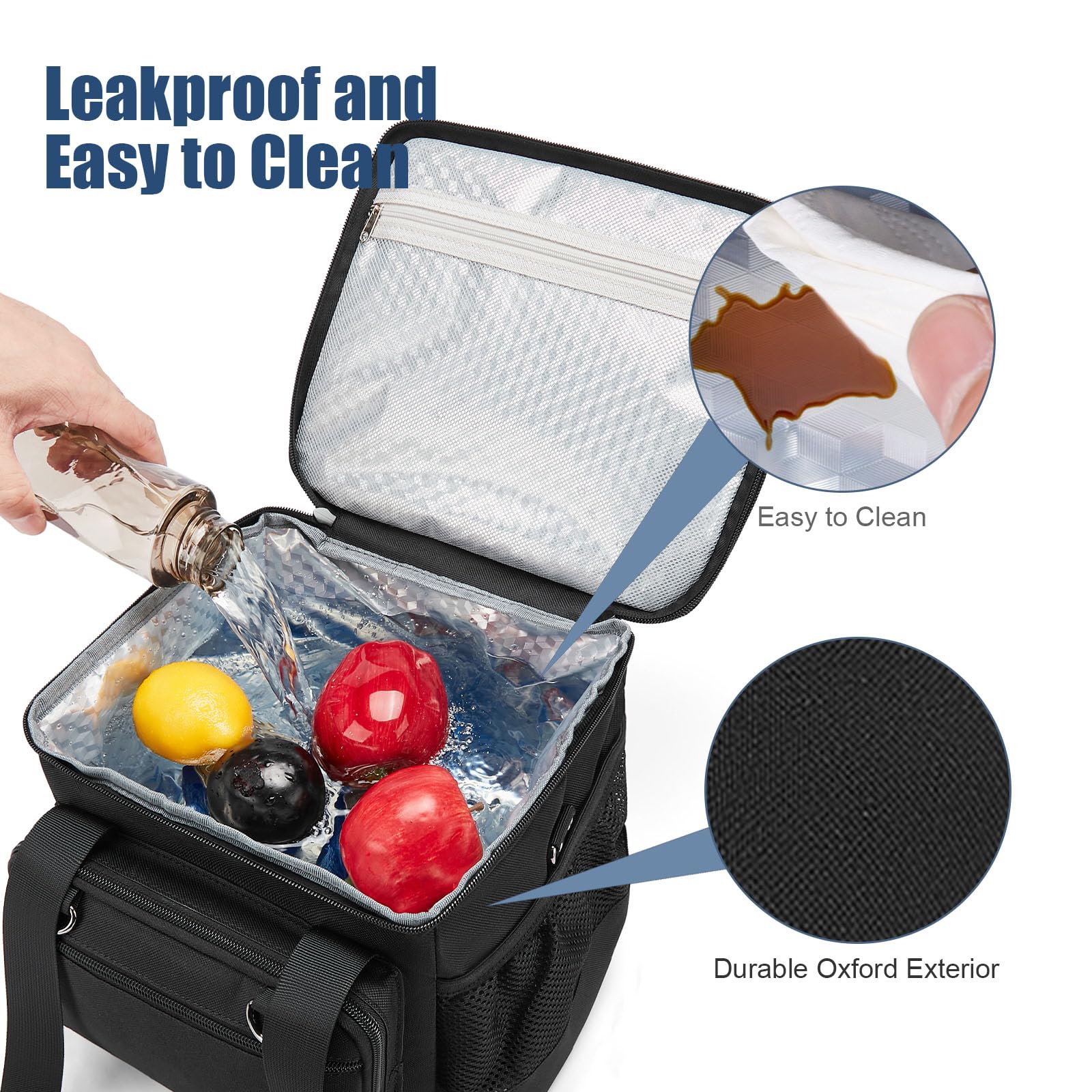 Insulated Lunch Box for Work & Travel - Leakproof Cooler Tote for Adults | Office, Picnic, Beach