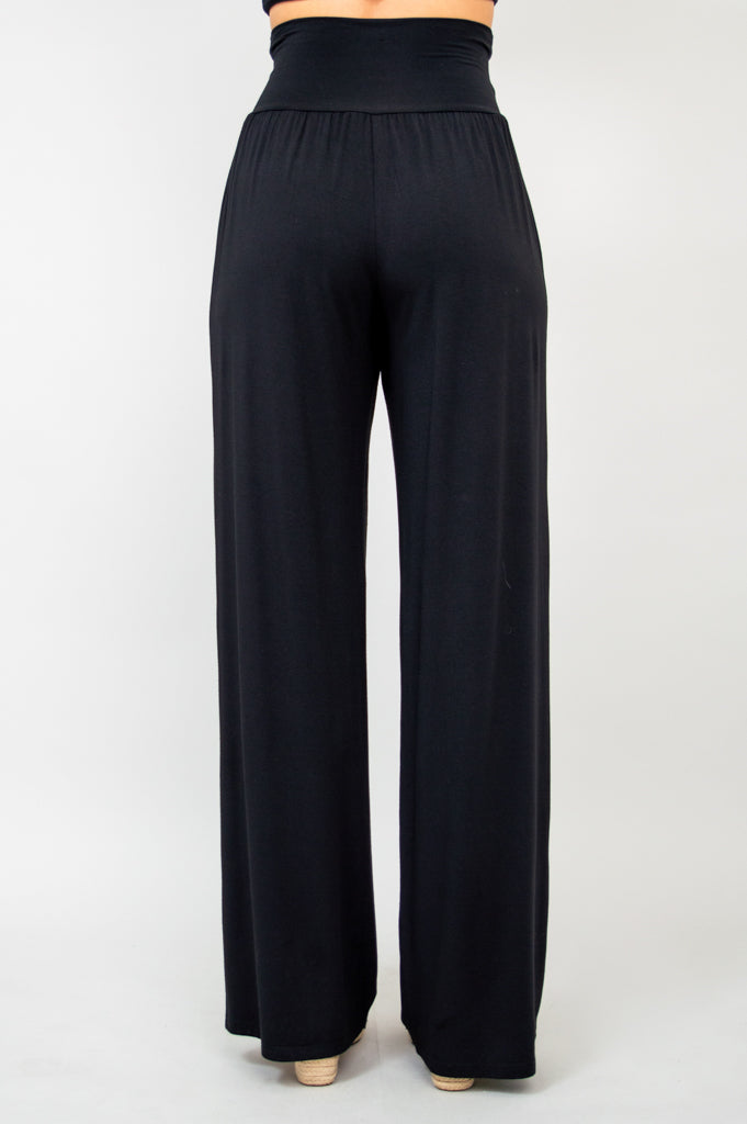 Gaylene Women's Black Bamboo Pants - Soft & Comfortable Stretchy Yoga Pants for Workout, Lounge & Everyday Wear