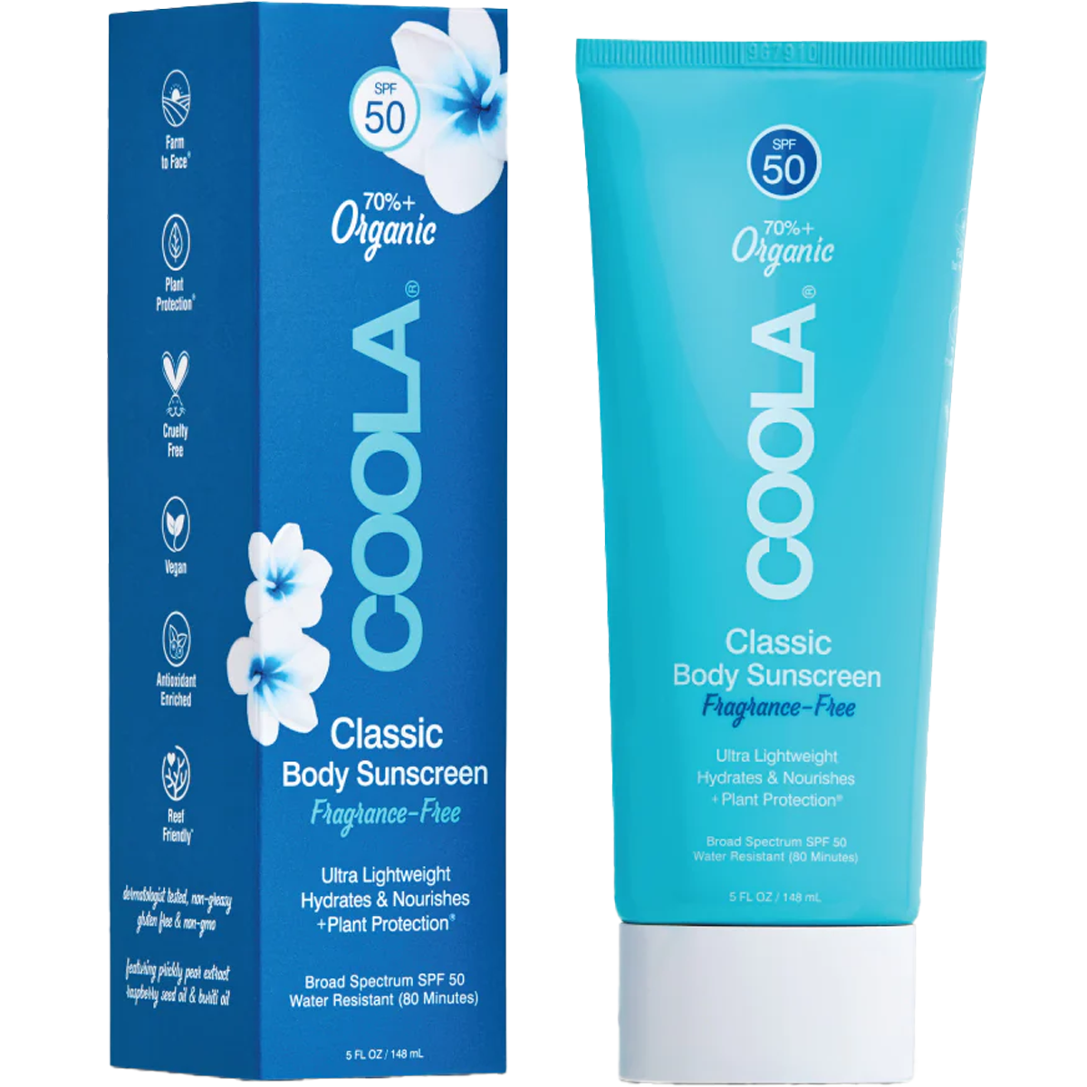 Best Organic Sunscreen Lotion SPF 50 for Face & Body - Natural Broad Spectrum UVA/UVB Protection - Water Resistant & Reef Safe - Perfect for Beach, Swimming & Outdoor Activities