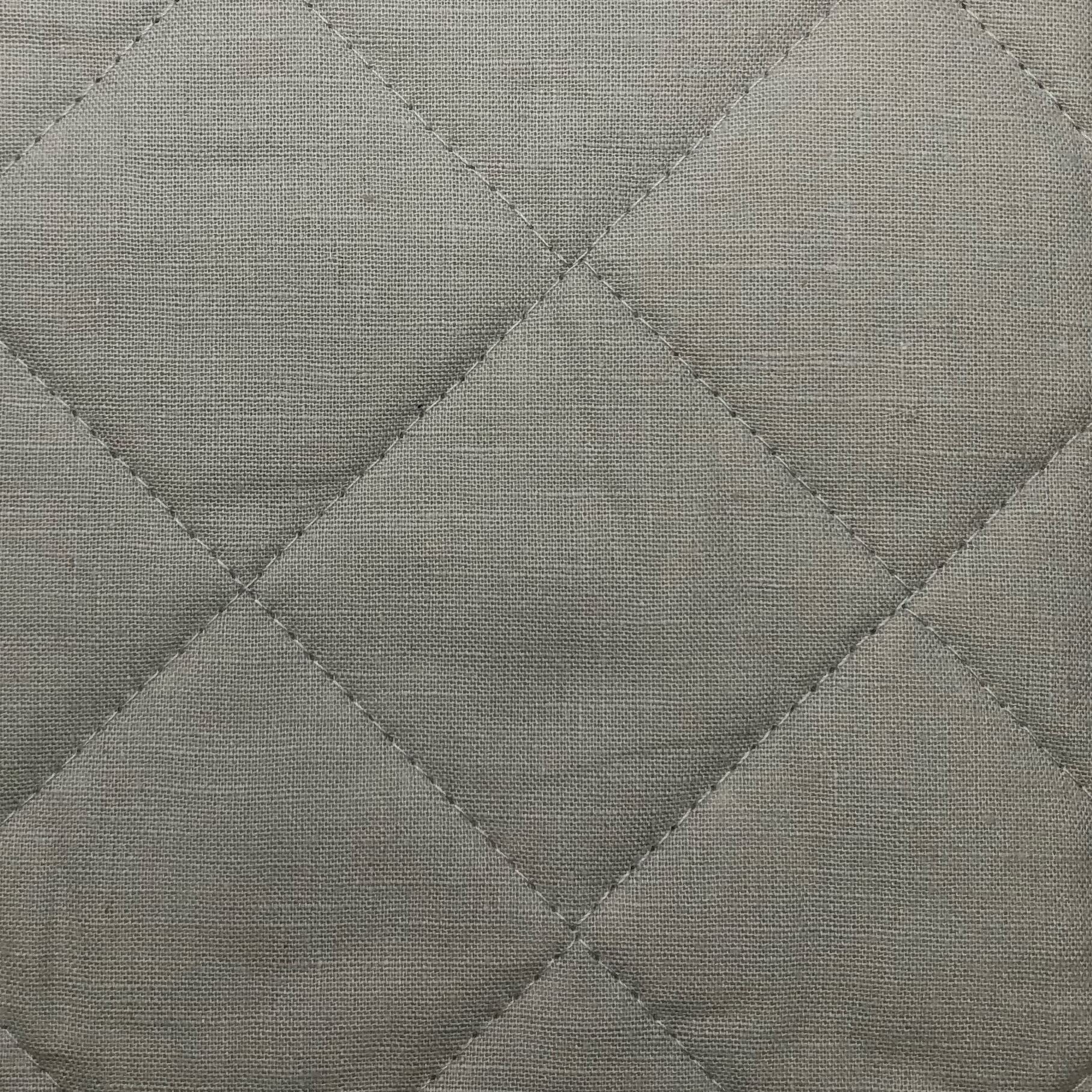Premium Linen Cotton Diamond 3-Piece Quilt Set with Pillow Shams - King Size Gray Solid Luxury Bedding | Classic Traditional Rustic Style | Perfect for Master Bedroom, Guest Room & Cozy Farmhouse Decor