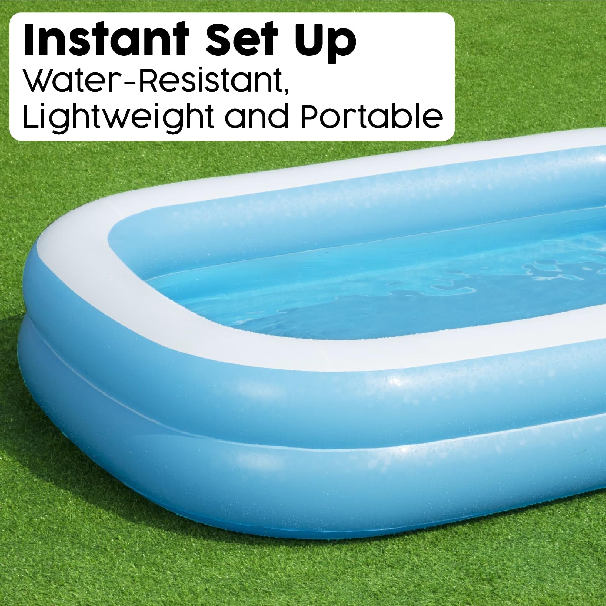 Bestway Blue Rectangular Family Swimming Pool 105.91