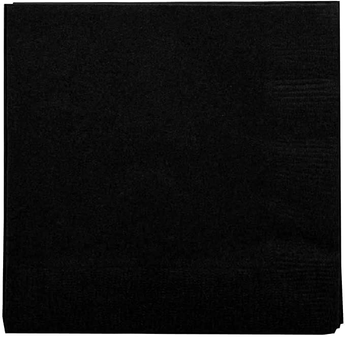 Premium Black Paper Napkins for Parties - 20-Pack 2-Ply Disposable Beverage & Cocktail Napkins for Birthday, Wedding, Graduation, Restaurant & Picnic - Elegant Dining & Event Decor
