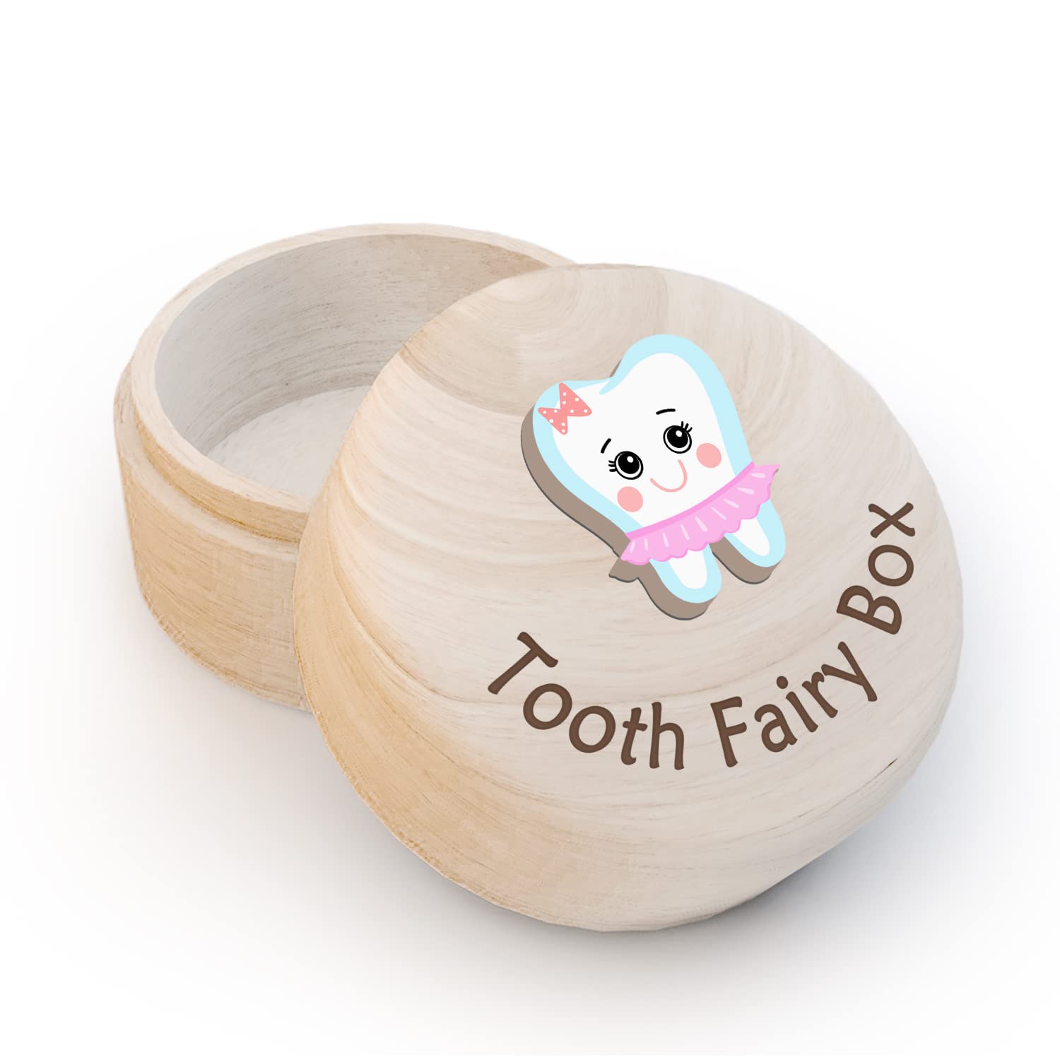 Sweet Tooth Fairy Keepsake Box for Kids - Hand-Carved Wooden Tooth Storage with 3D Tooth Design | Perfect for Lost Teeth Collection, Tooth Fairy Gifts & Childhood Memories | Portable Keepsake Box for Boys & Girls