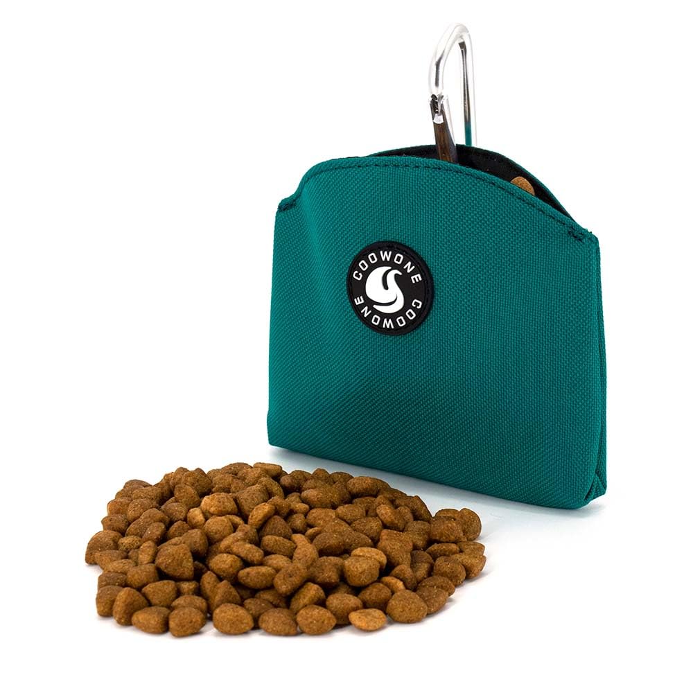 COOWONE Magnetic Dog Treat Pouch - Small Training Treat Bag with Clip, Hands-Free Pocket-Sized for Dog Walking & Obedience Training (Green) - Perfect for Pet Owners, Dog Walkers & Trainers