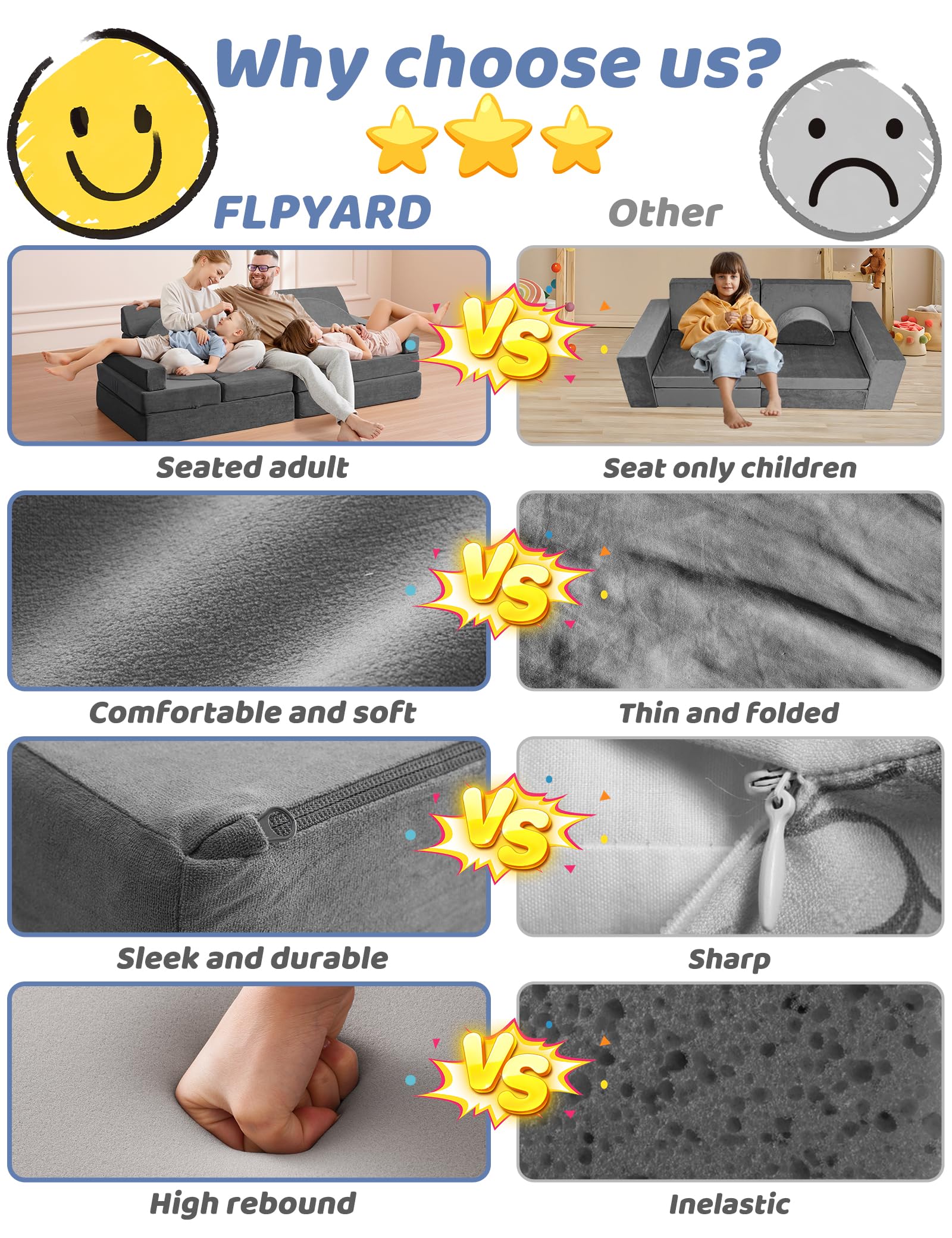16PCS Modular Kids Play Couch - 63