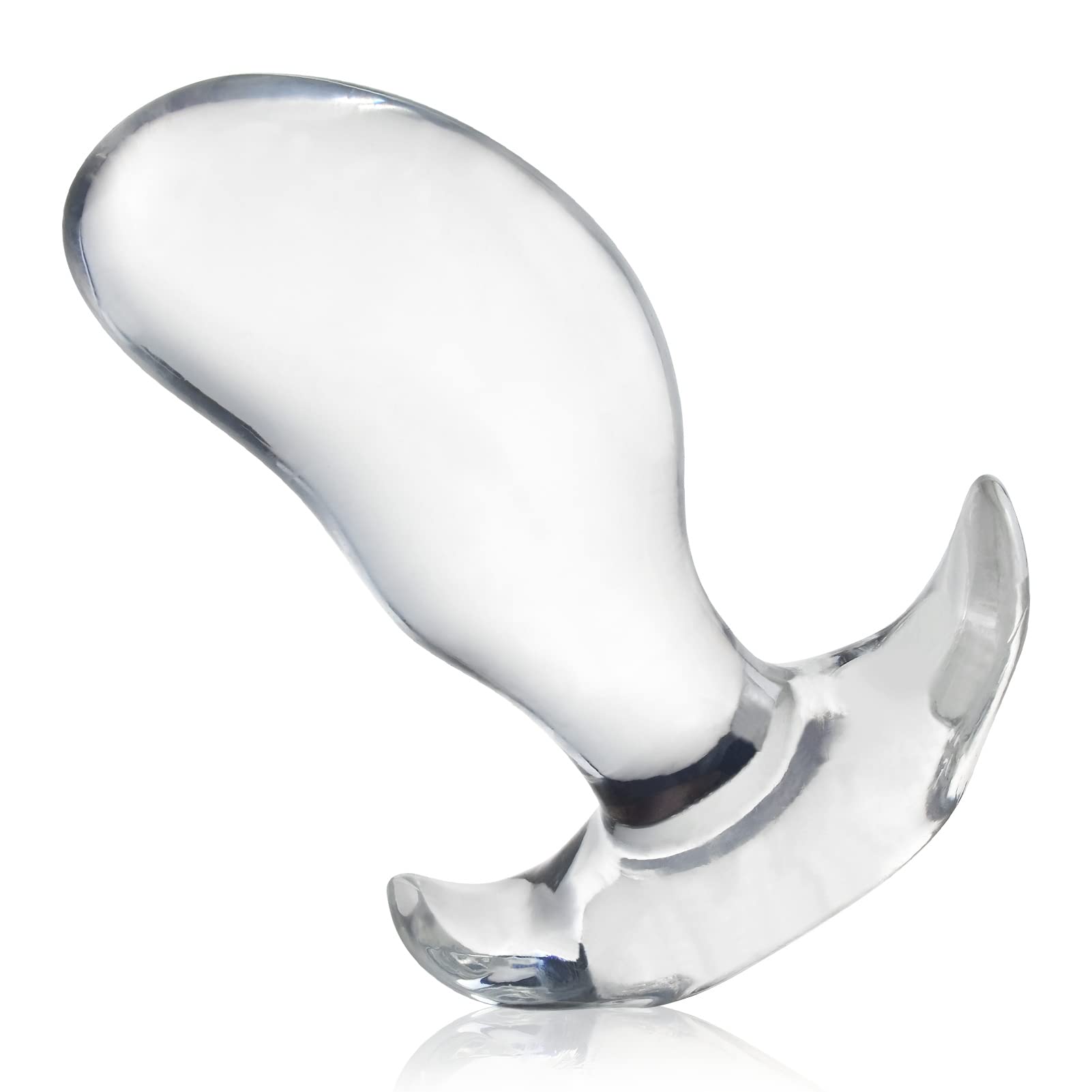 Soft Anal Plugs with Safety Base - Transparent Flexible Butt Plug for Prostate Massage & G-Spot Stimulation | Round Top Design Sex Toy for Beginners & Advanced Users | Perfect for Solo Play, Couples & BDSM Exploration